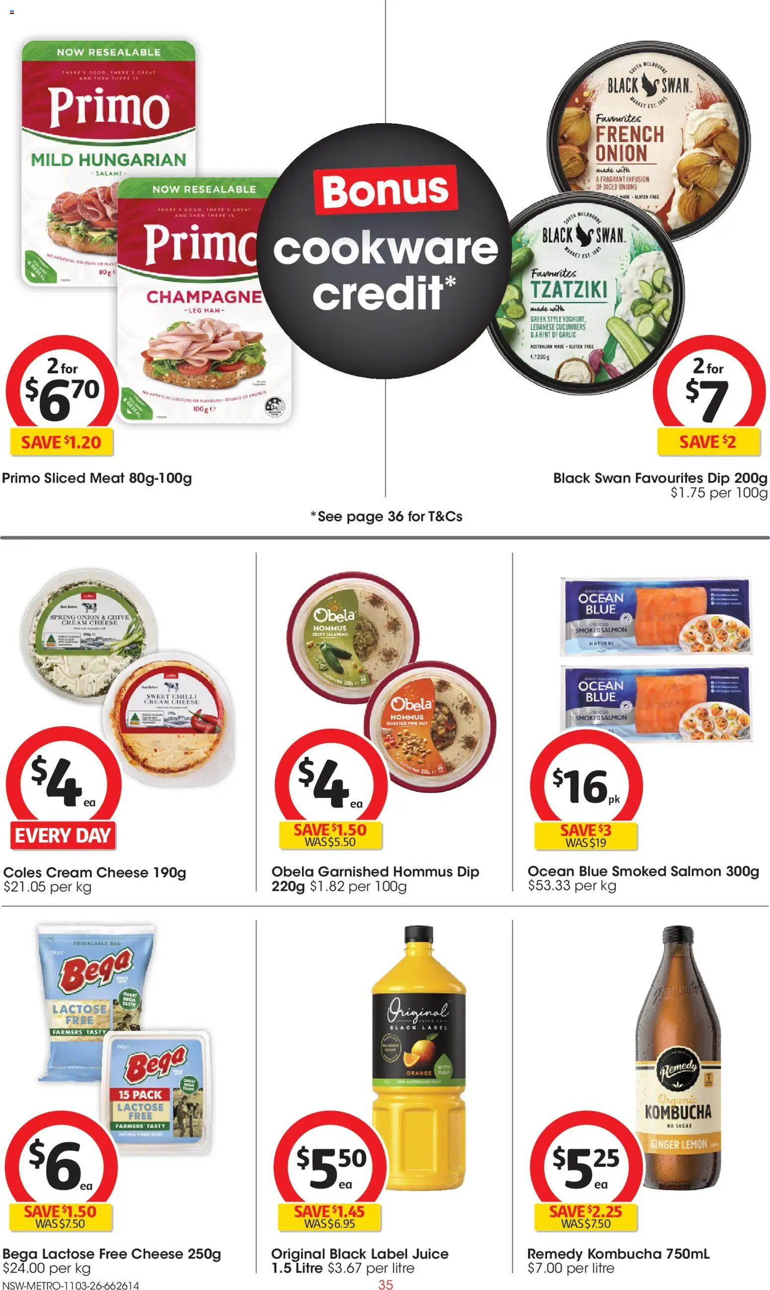 Coles catalogue - valid from 11.03.2026 | Page: 35 | Products: Ginger, Cucumbers, Salmon, Bag