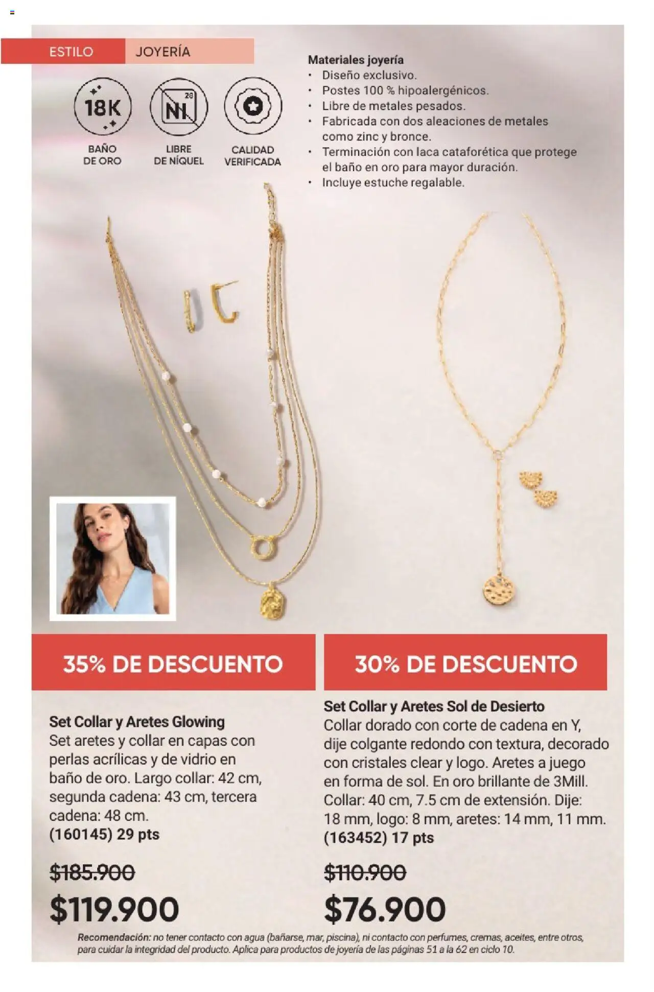 Avon revista - valida desde el 18.06.2025 | Página: 55 | Productos: Agua, Aretes, Collar, Dije