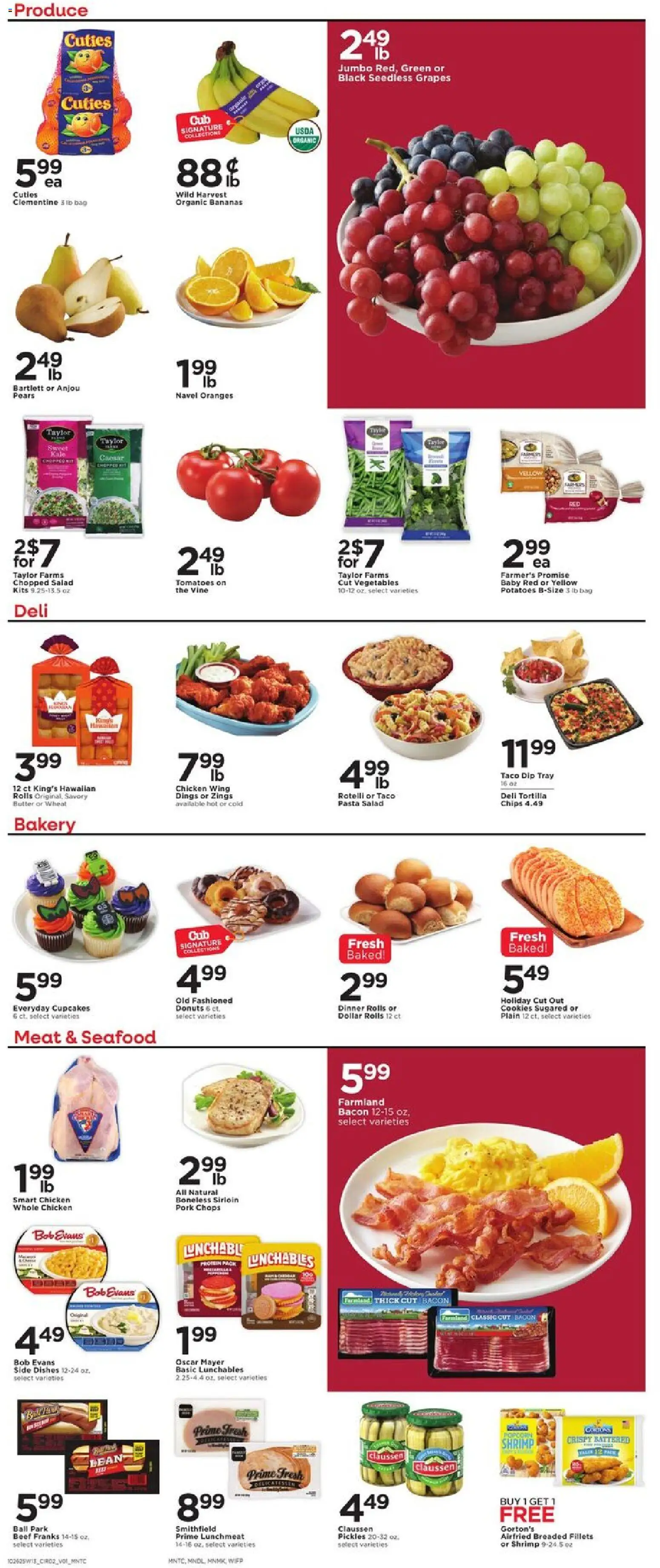 Cub Foods Weekly Ad - valid from 26.10.2025 | Page: 2 | Products: Beef, Potatoes, Vegetables, Grapes