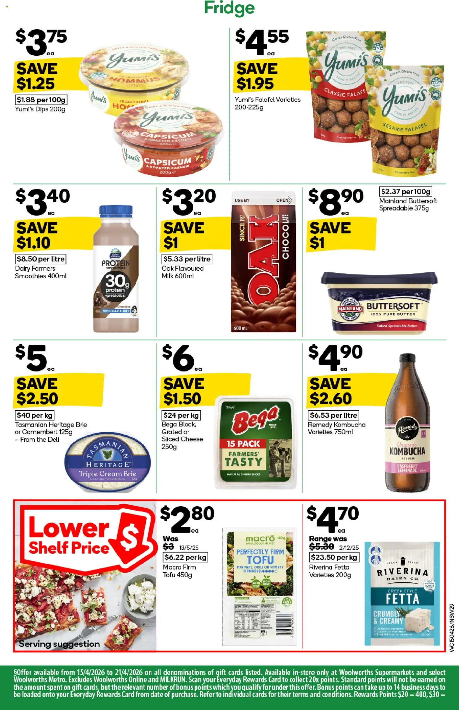 Woolworths catalogue - valid from 15.04.2026 | Page: 29 | Products: Capsicum, Milk, Butter, Cream