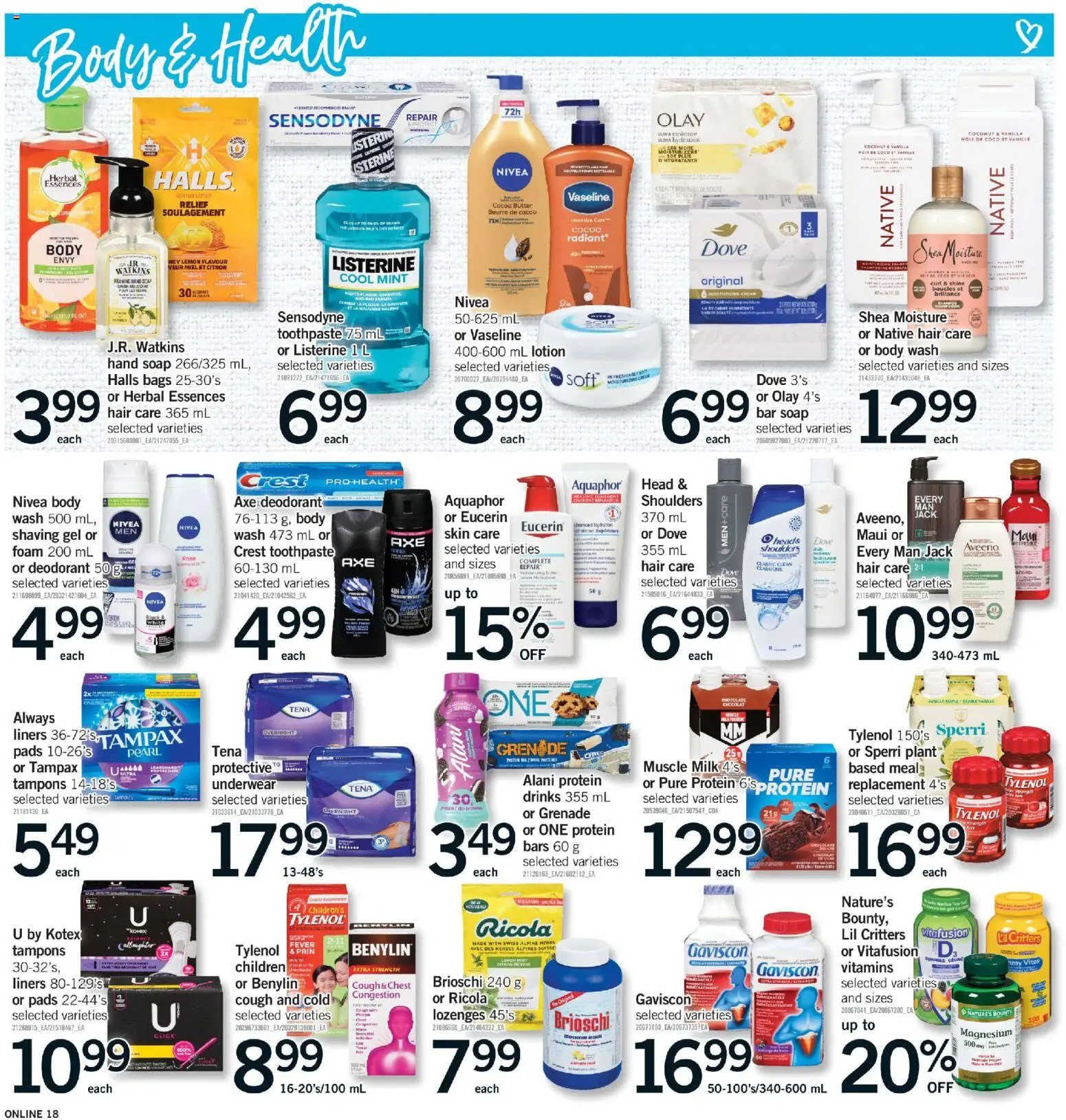 Fortinos flyer valid from 12.03.2026 | Page: 18 | Products: Soap, Deodorant, Butter, Underwear