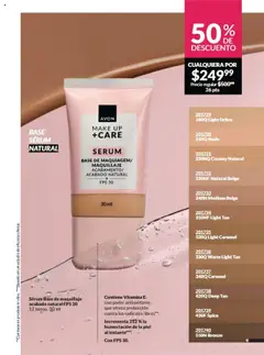 Vista previa de MAKE UP +CARE SERUM, BASE DE MAQUIAGEM/ MAQUILLAJE ACABAMENTO/ ACABADO NATURAL + FPS 30, nuevo folleto de la tienda, válido en México a partir del 12.09.2025 | Página: 13 | Productos: Base de maquillaje, Serum, Maquillaje