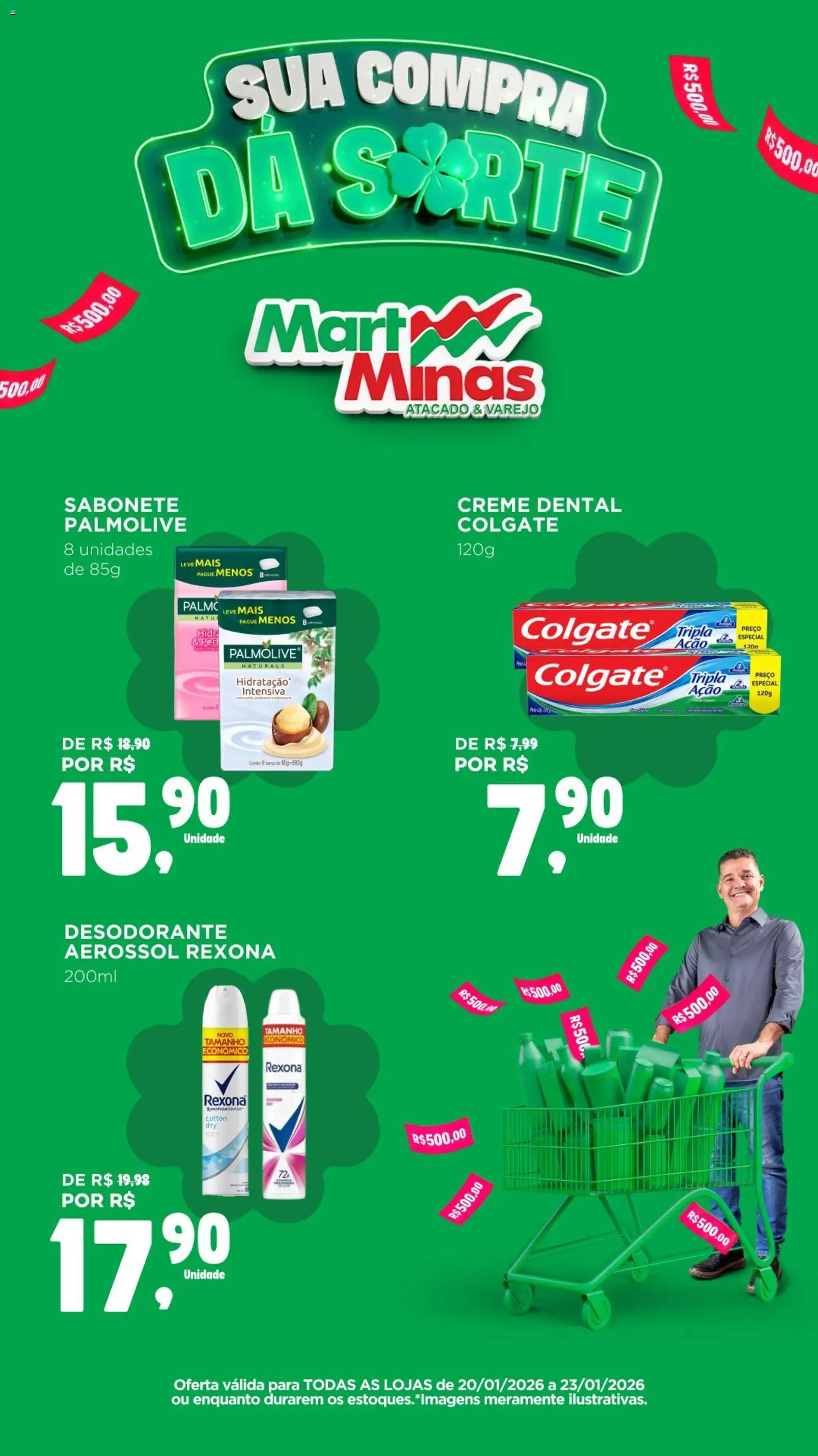 Mart Minas Folheto - válido de 20.01.2026 | Página: 2 | Produtos: Desodorante, Creme, Rexona, Creme dental