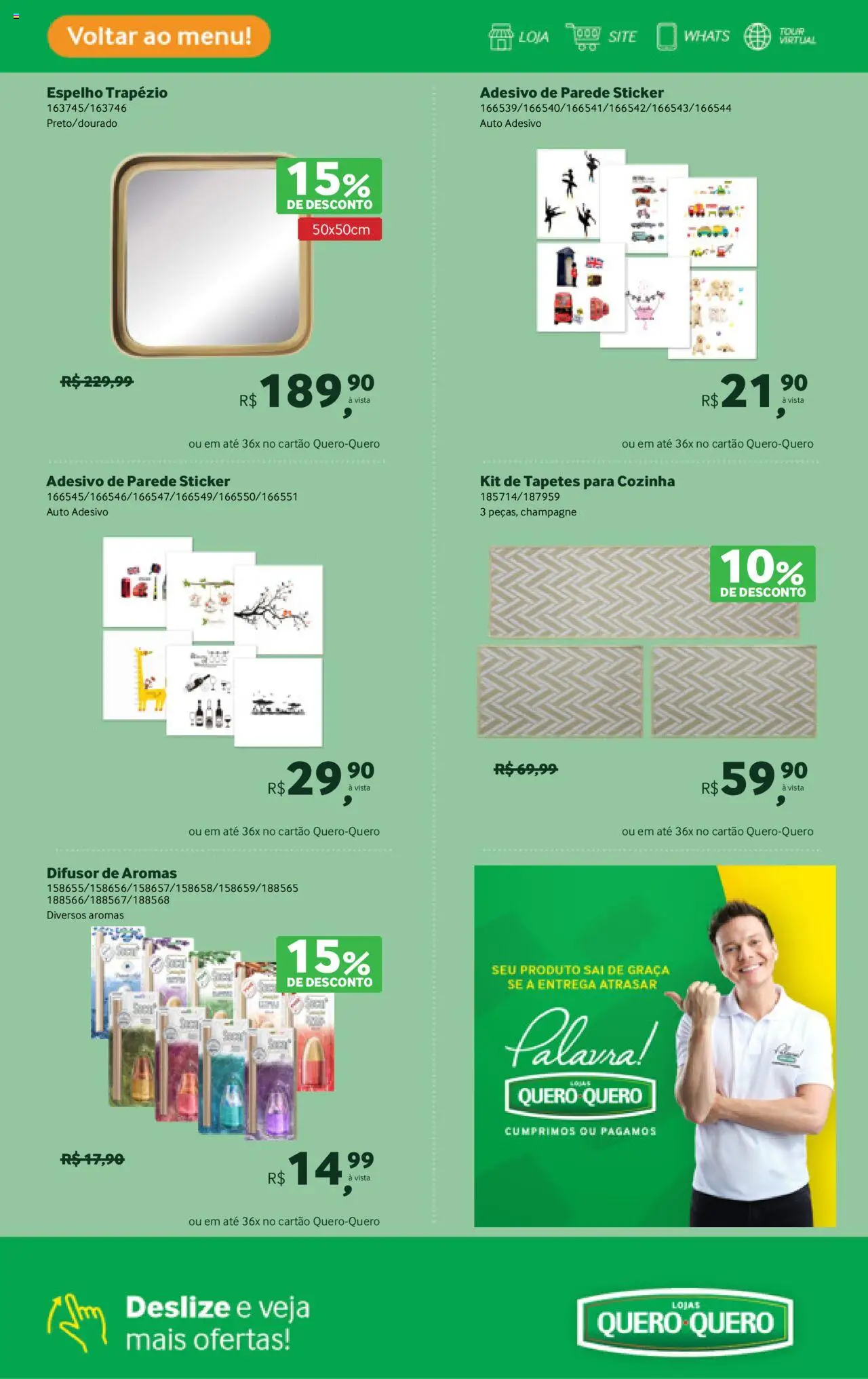 Lojas Quero-Quero Folheto - válido de 16.09.2025 | Página: 42 | Produtos: Difusor, Champagne, Espelho