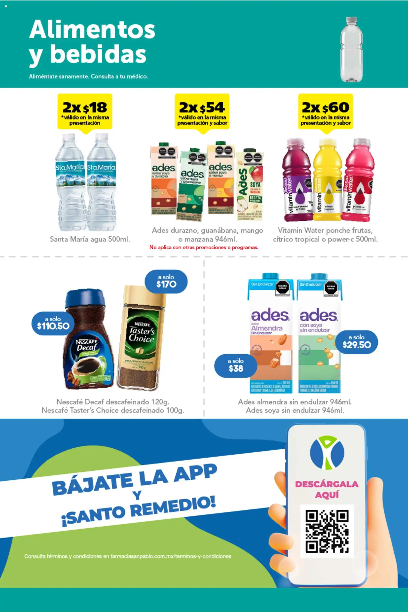 Nuevas ofertas de Farmacia San Pablo válidas en toda la República Mexicana desde el 26.10.2025. ¡Encuentra las mejores ofertas en Farmacia San Pablo catálogo! | Página: 14 | Productos: Manzana, Agua, Mango, Almendra
