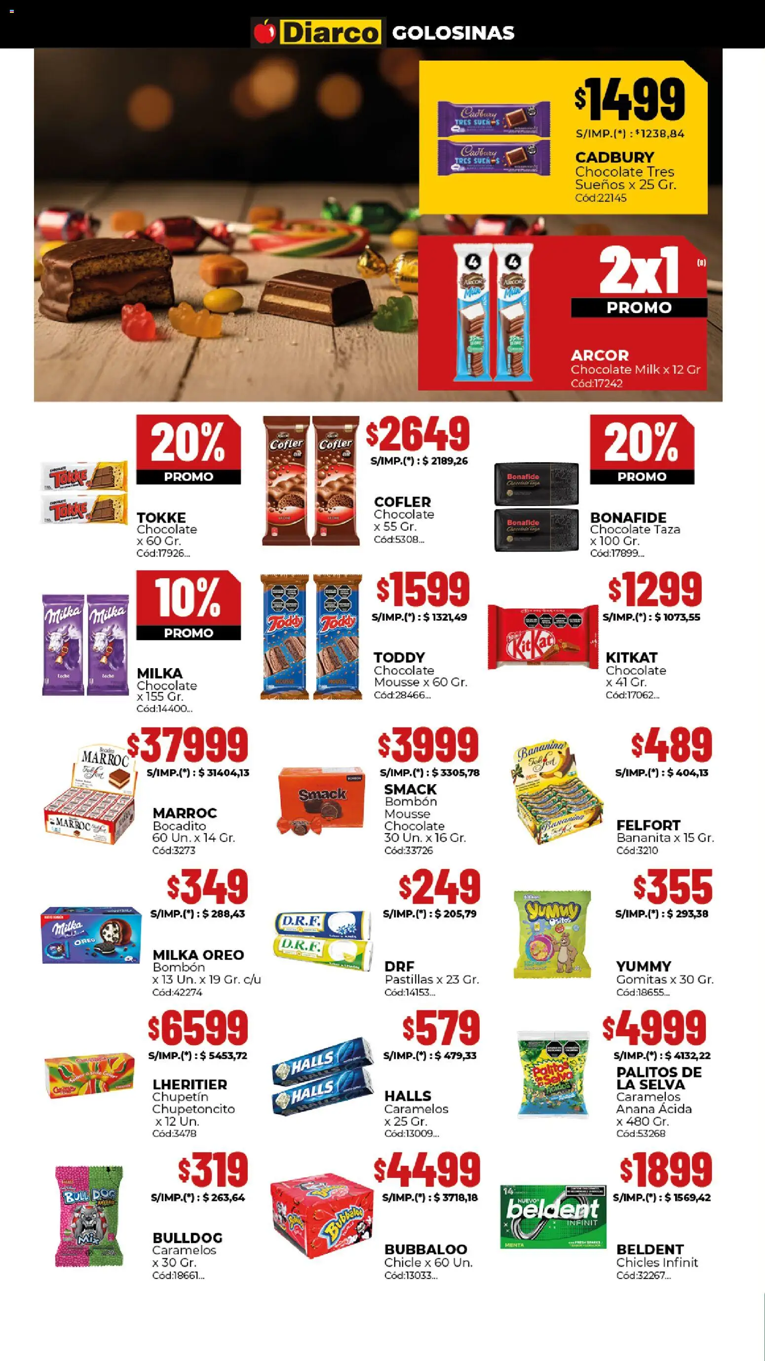 Diarco ofertas │ válido desde el 10.11.2025 | Página: 6 | Productos: Gomitas, Chicles, Taza, Chocolate