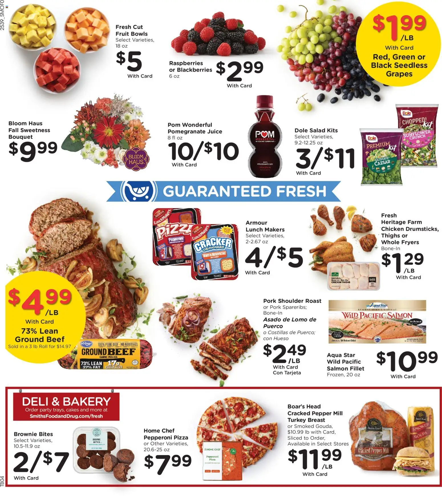 Smith's Weekly Ad - valid from 29.10.2025 | Page: 13 | Products: Ham, Salad, Brownie Bites, Grapes