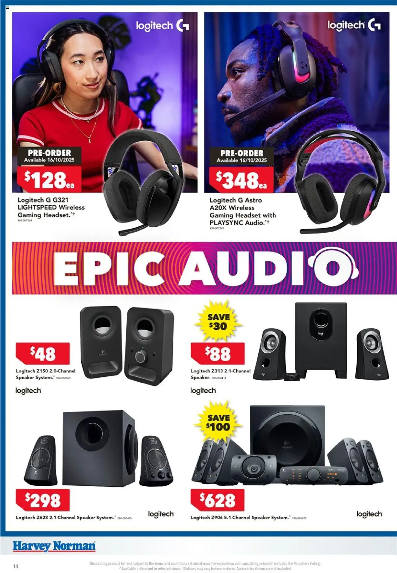 Harvey Norman catalogue - valid from 10.10.2025 | Page: 14 | Products: Accessories, Headset, Audio, Speaker