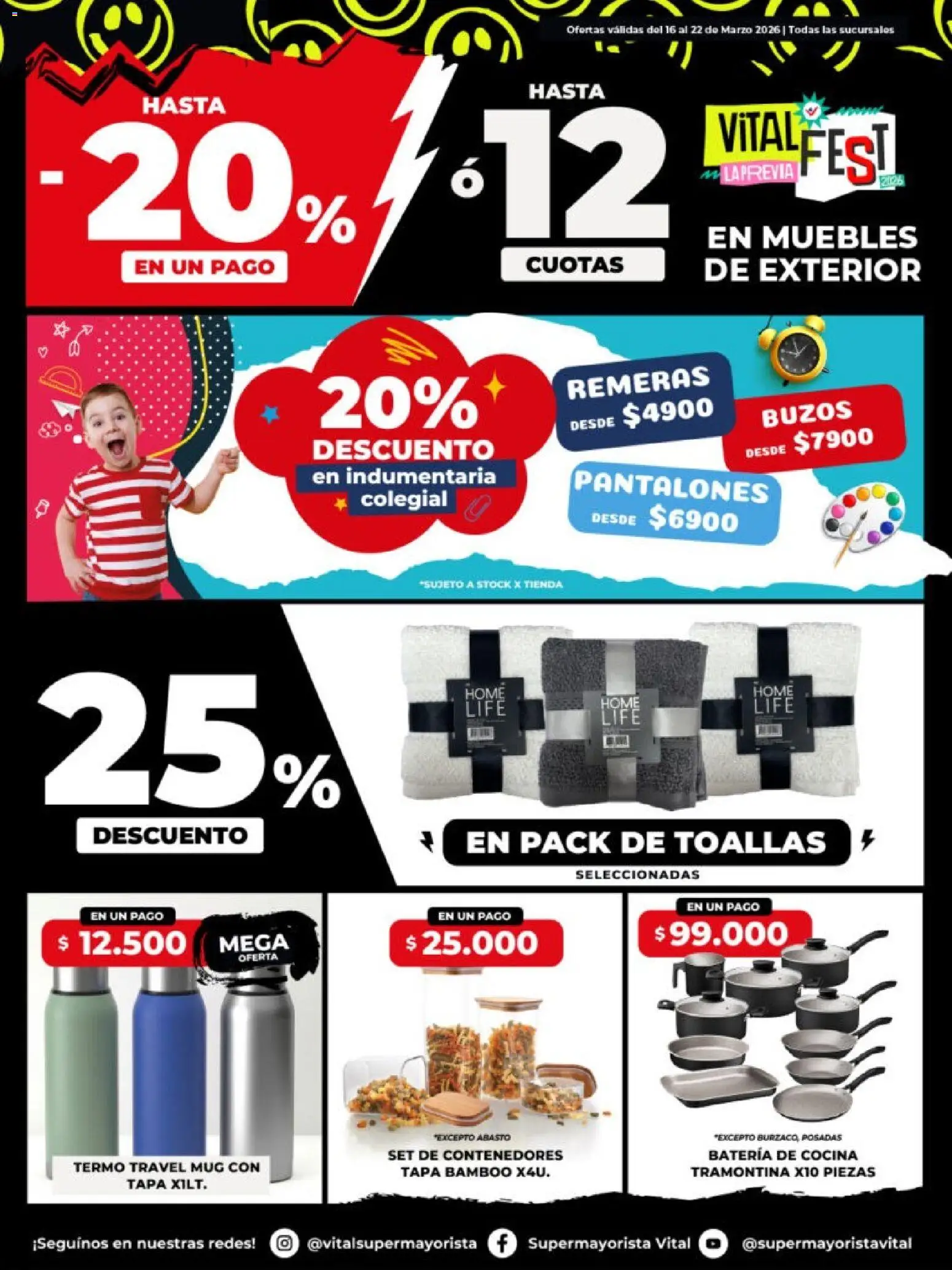 Vital - Especial de nonfood │ válido desde el 16.03.2026 | Página: 3 | Productos: Cocina, Toallas, Termo, Pantalones