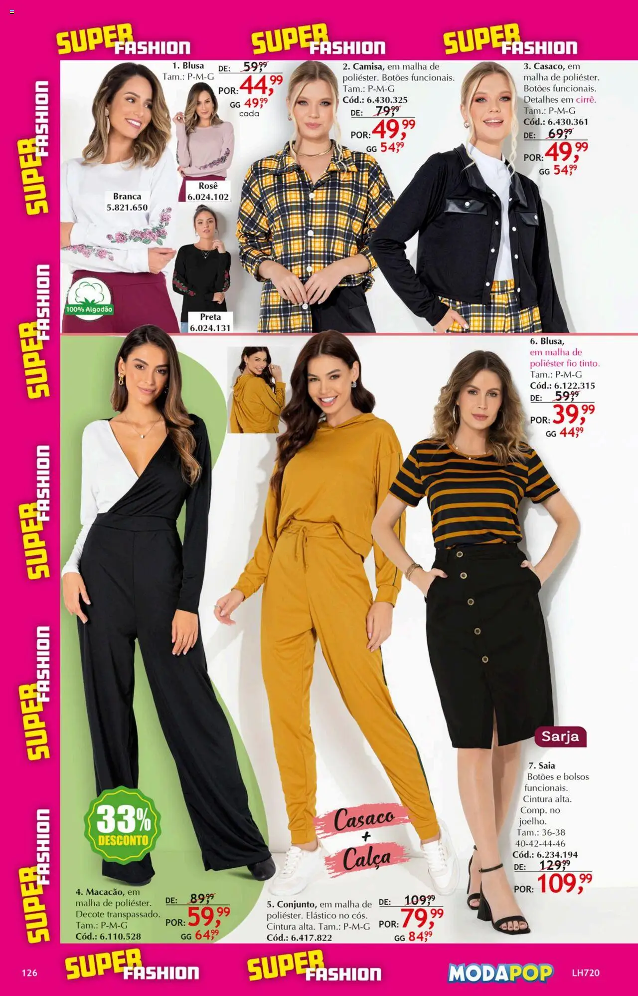 Quatro Estações Folheto - válido de 01.03.2025 | Página: 128 | Produtos: Saia, Blusa, Calça, Casaco