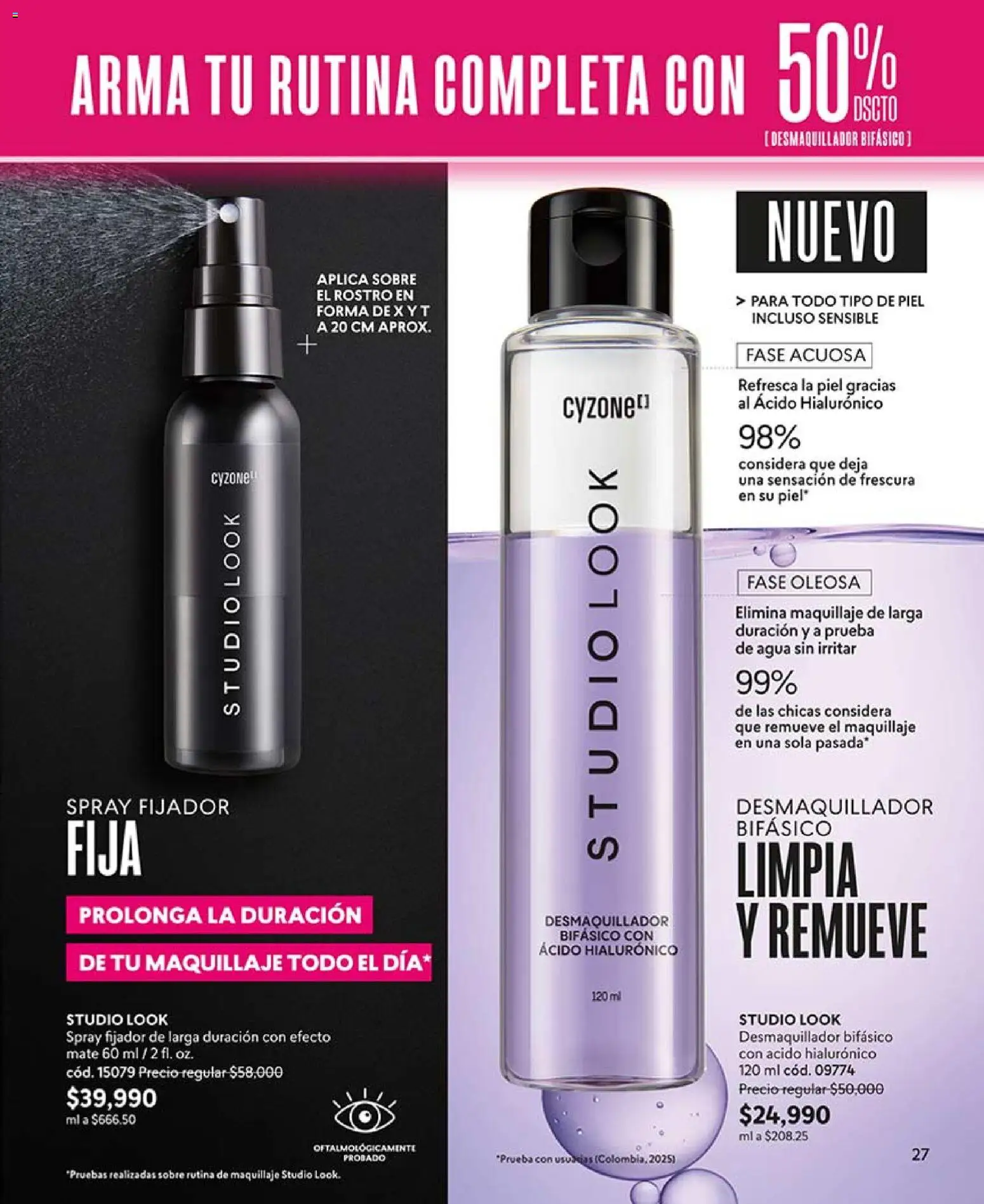 CyZone revista - valida desde el 03.04.2026 | Página: 27 | Productos: Agua, Fijador, Sobre, Maquillaje