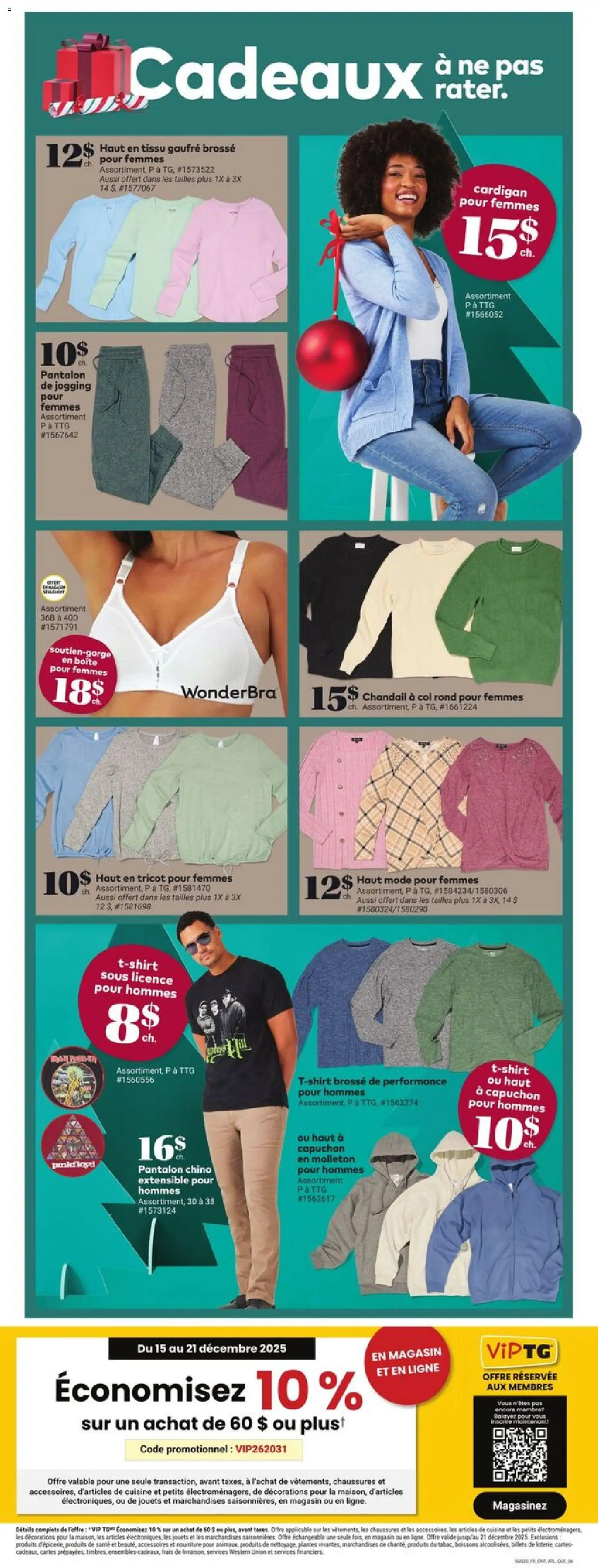 Giant Tiger flyer valid from 17.12.2025 | Page: 9 | Products: T-shirt, Sweater, Hoodie, Bra