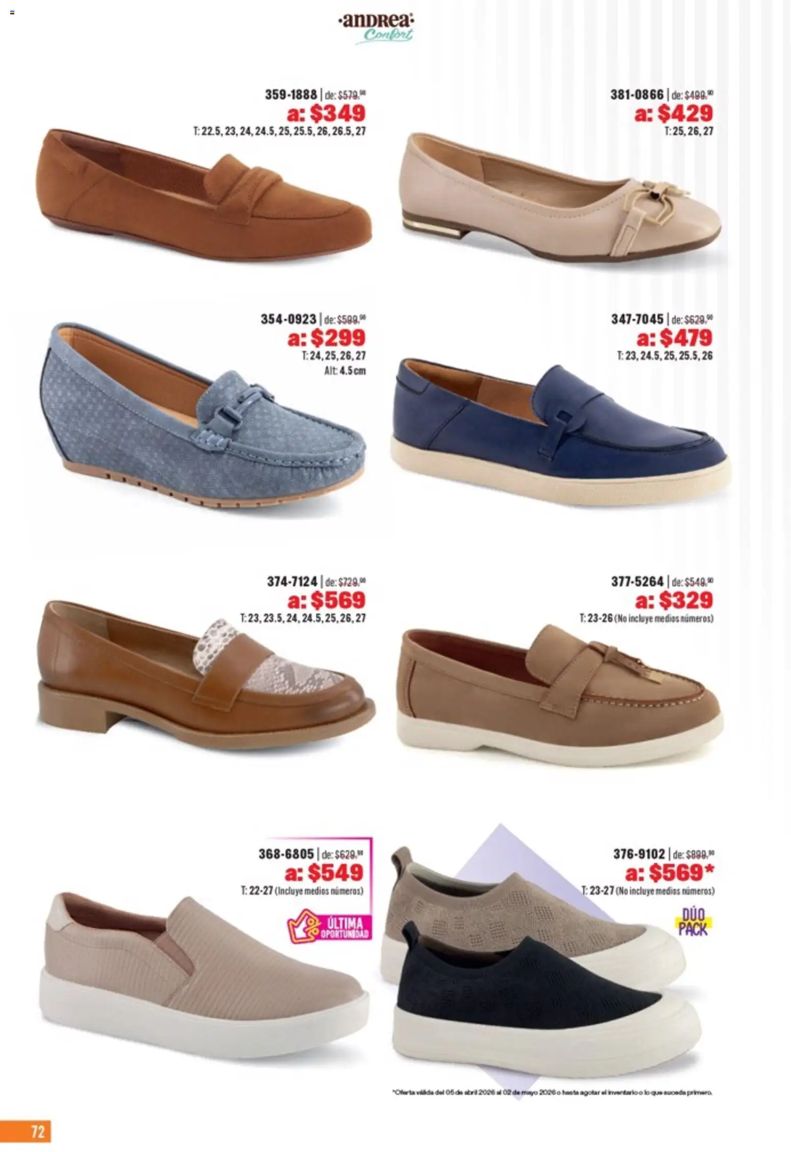 Nuevas ofertas de Andrea válidas en toda la República Mexicana desde el 05.04.2026. ¡Encuentra las mejores ofertas en Andrea catálogo Outlet! | Página: 72