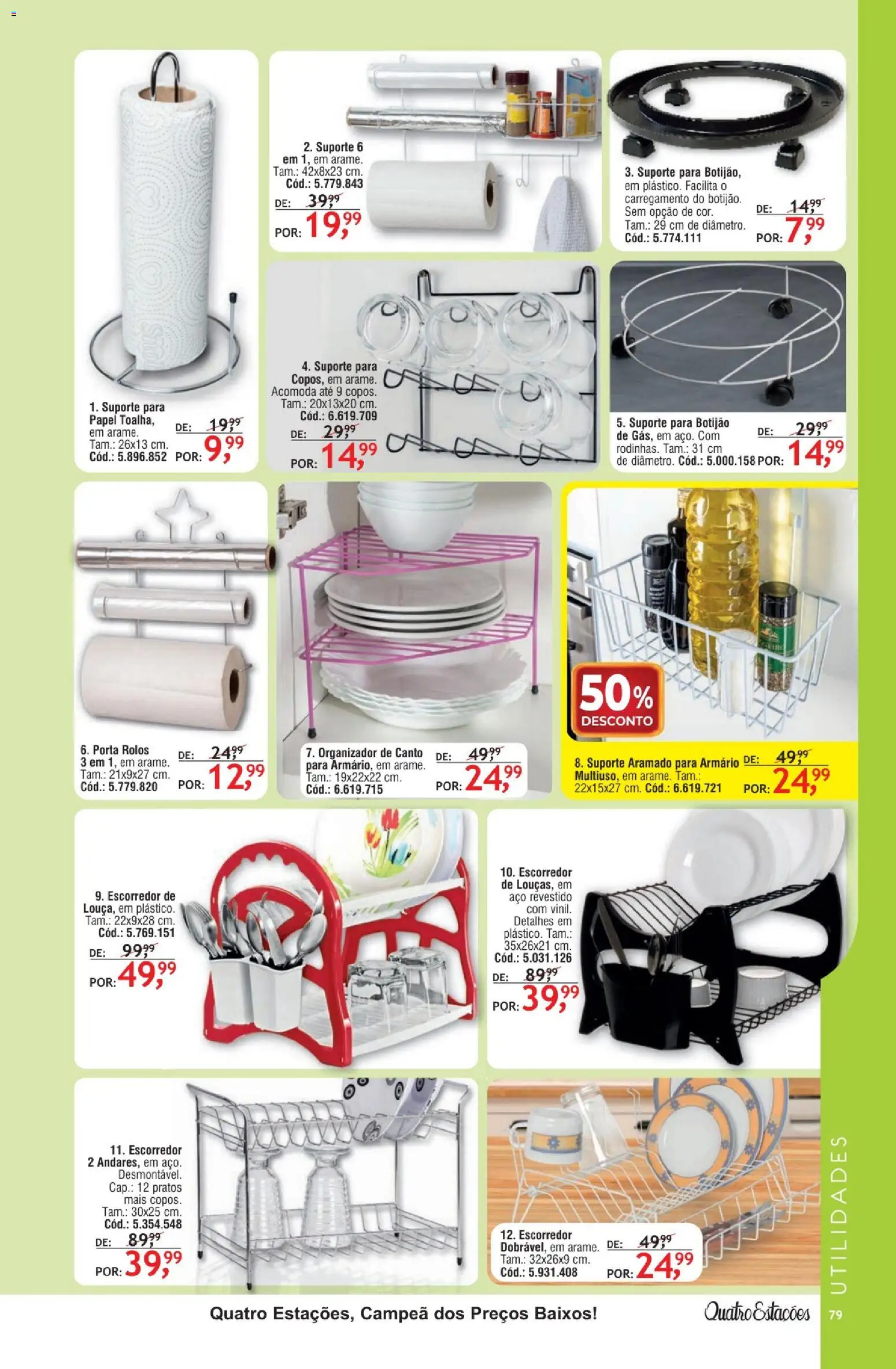 Quatro Estações Folheto - válido de 01.05.2026 | Página: 75 | Produtos: Escorredor, Organizador, Porta, Armário