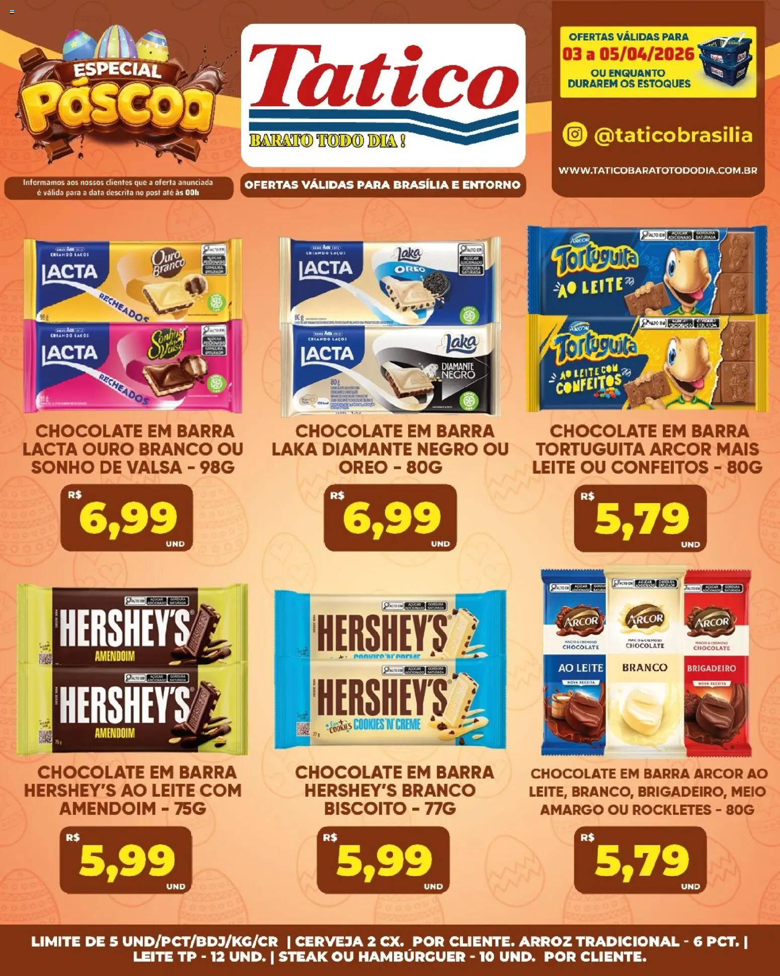 Tatico Folheto - válido de 03.04.2026 | Página: 18 | Produtos: Amendoim, Biscoito, Chocolate, Cookies