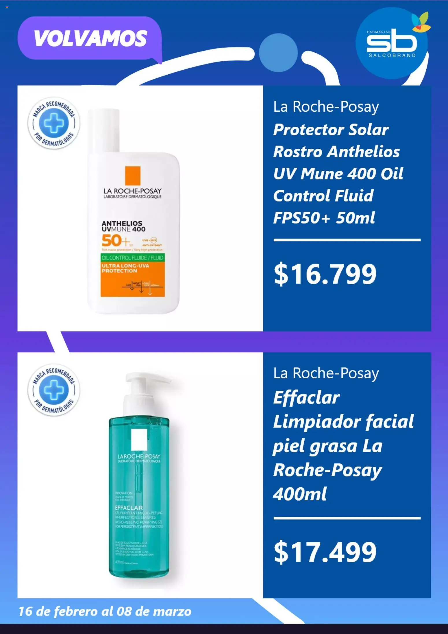 Salcobrand ofertas  │ válido desde el 16.02.2026 | Página: 3 | Productos: Limpiador, Limpiador facial, Protector solar