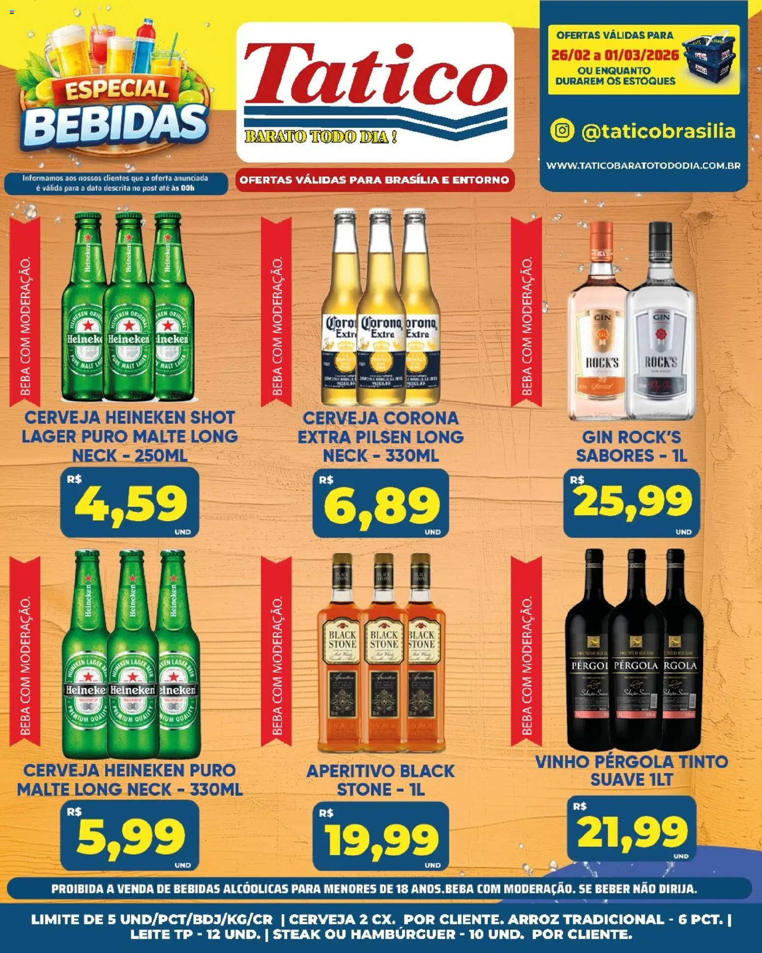 Tatico Folheto - válido de 27.02.2026 | Página: 25 | Produtos: Leite, Arroz, Gin, Heineken