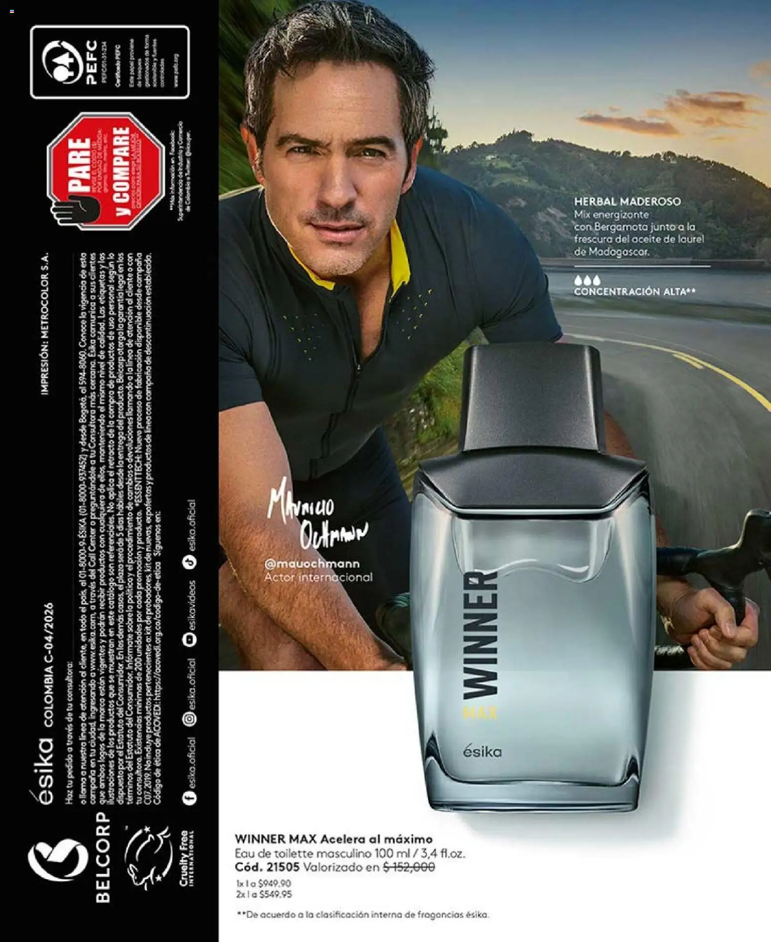 Ésika revista - valida desde el 20.02.2026 | Página: 152 | Productos: Sobre, Eau de toilette, Aceite