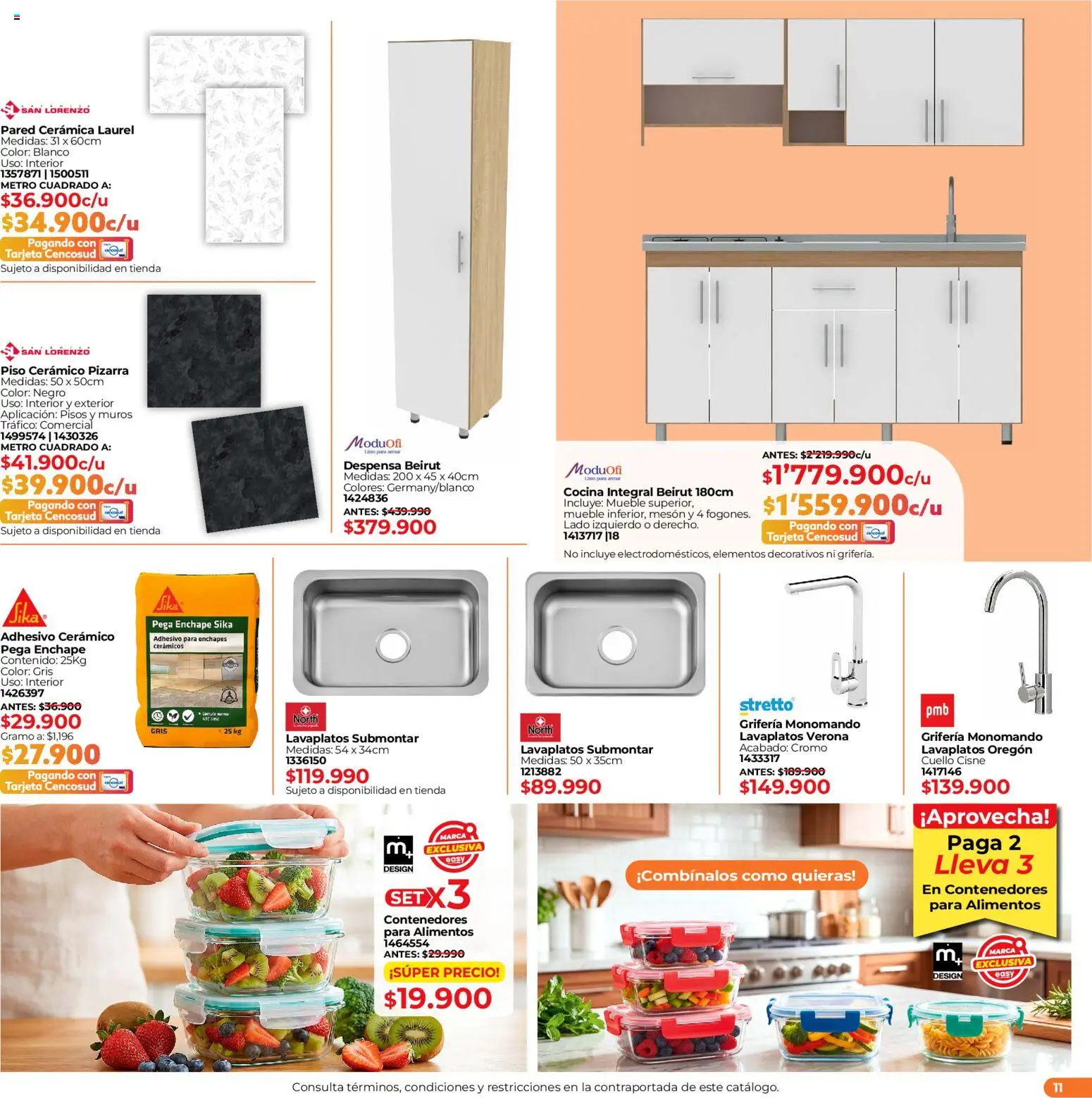 Easy revista - valida desde el 16.02.2026 | Página: 11 | Productos: Cocina, Cerámica, Mesón, Cuello