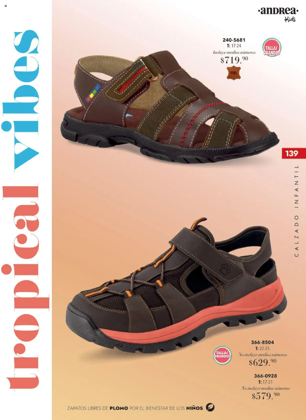 Nuevas ofertas de Andrea válidas en toda la República Mexicana desde el 17.08.2025. ¡Encuentra las mejores ofertas en Andrea - Catálogo Tropical Otoño / Invierno! | Página: 139 | Productos: Zapatos