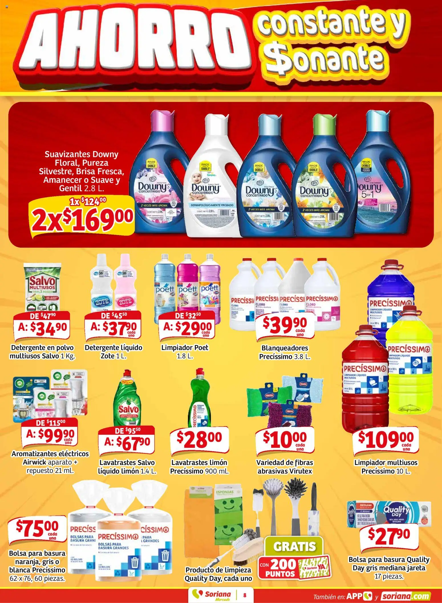 Nuevas ofertas de Soriana válidas en toda la República Mexicana desde el 12.02.2026. ¡Encuentra las mejores ofertas en Soriana - Pesito Valedor Mercado: Ags, Col, Gto, Jal, Mich! | Página: 16 | Productos: Bolsa, Limón, Cloro, Polvo