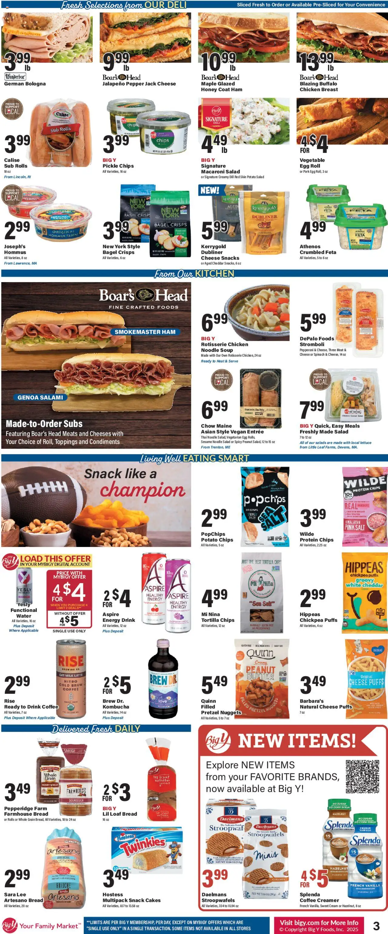 Big Y Weekly Ad - valid from 25.09.2025 | Page: 6 | Products: Bread, Pork, Chips, Sugar