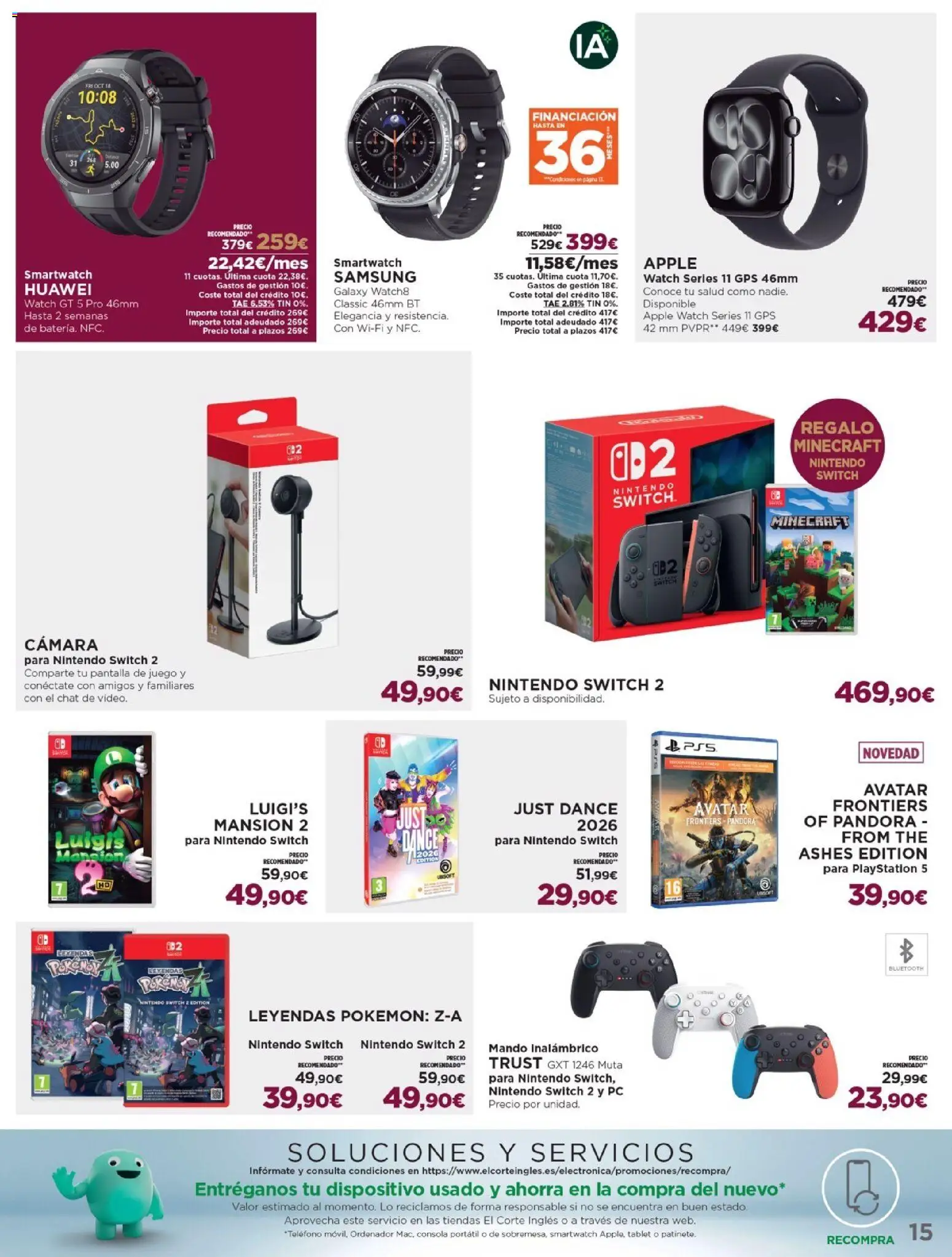 Nuevas ofertas de El Corte Inglés válidas en toda la República Mexicana desde el 16.12.2025. ¡Encuentra las mejores ofertas en El Corte Inglés catálogo Ofertas que ilusionan! | Página: 15 | Productos: Tablet, Cámara, Playstation, Juego