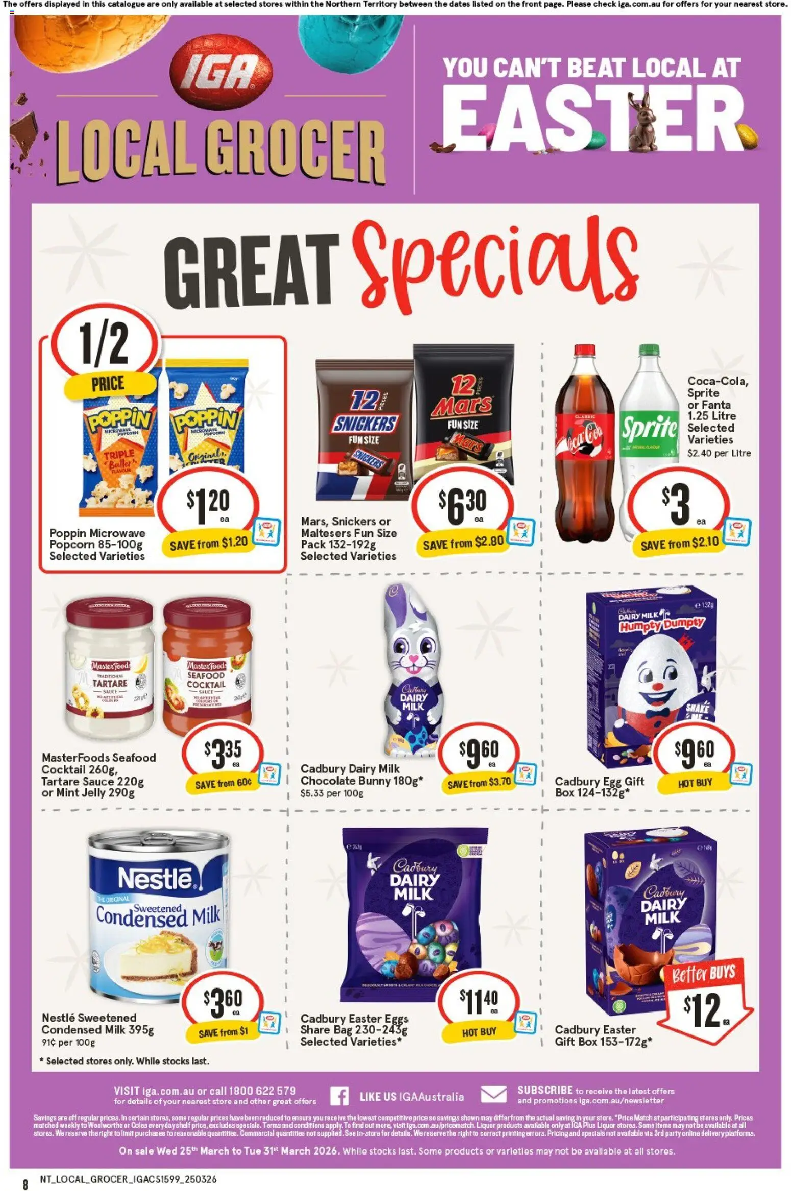 IGA catalogue - valid from 29.03.2026 | Page: 8 | Products: Box, Sauce, Seafood, Microwave