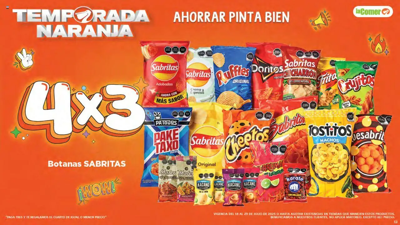 Nuevas ofertas de La Comer válidas en toda la República Mexicana desde el 18.07.2025. ¡Encuentra las mejores ofertas en La Comer - Folleto! | Página: 13 | Productos: Crema, Cerdo, Té