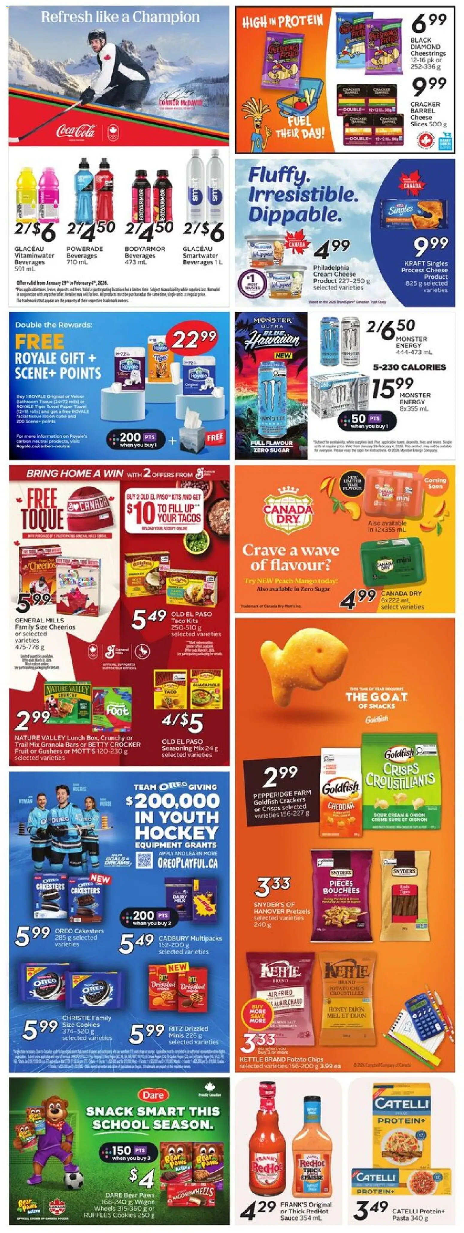 Safeway flyer valid from 29.01.2026 | Page: 21 | Products: Sour cream, Chips, Cream, Cookies