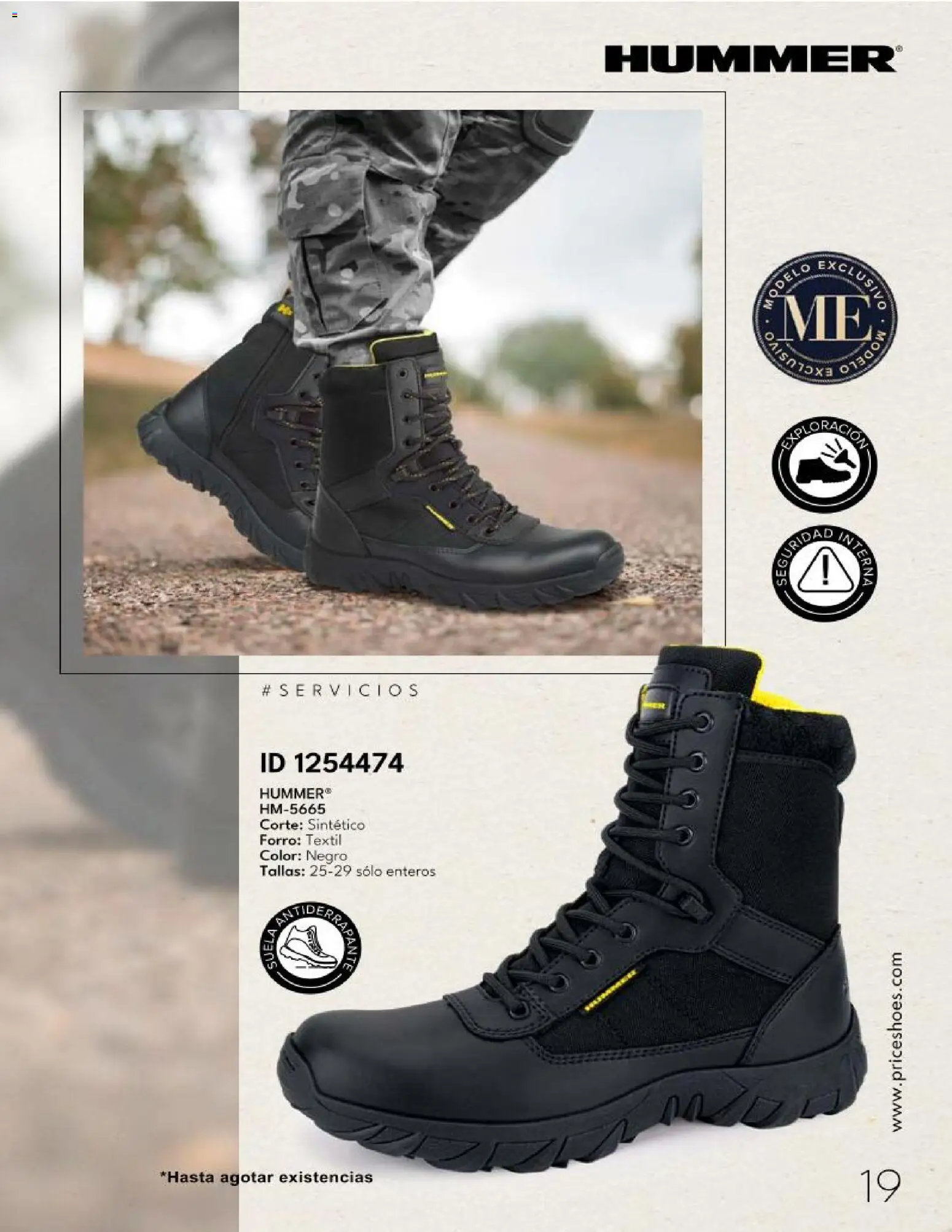 Nuevas ofertas de Price Shoes válidas en toda la República Mexicana desde el 23.12.2025. ¡Encuentra las mejores ofertas en Price Shoes catálogo Hummer! | Página: 19