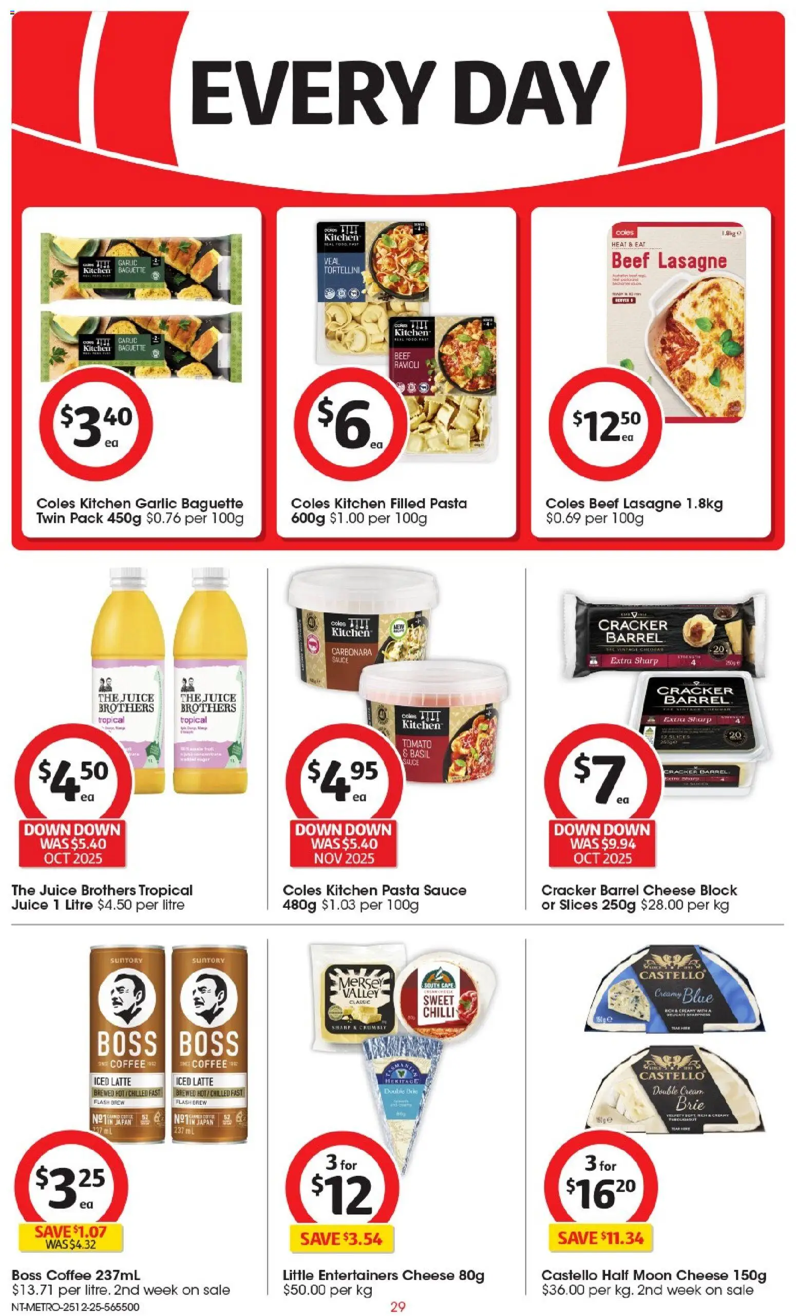 Coles catalogue - valid from 25.12.2025 | Page: 30 | Products: Cheese, Juice, Cream, Garlic