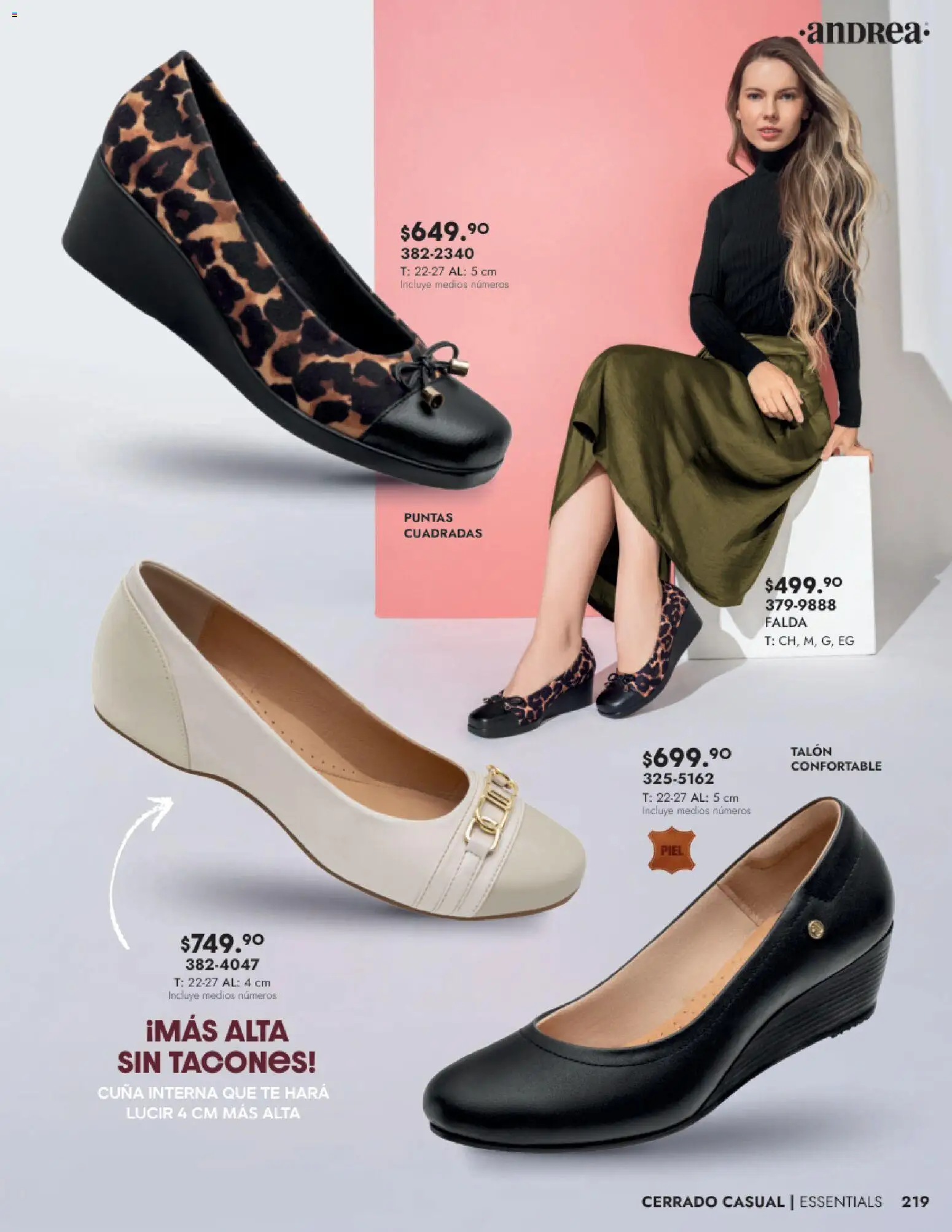 Nuevas ofertas de Andrea válidas en toda la República Mexicana desde el 24.08.2025. ¡Encuentra las mejores ofertas en Andrea - Catálogo Calzado Dama! | Página: 219 | Productos: Falda, Té, Cuna