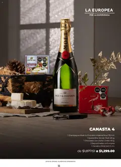 Vista previa de La Europea catálogo, nuevo folleto de la tienda, válido en México a partir del 22.09.2025 | Página: 11 | Productos: Champagne, Leche, Queso, Chocolate