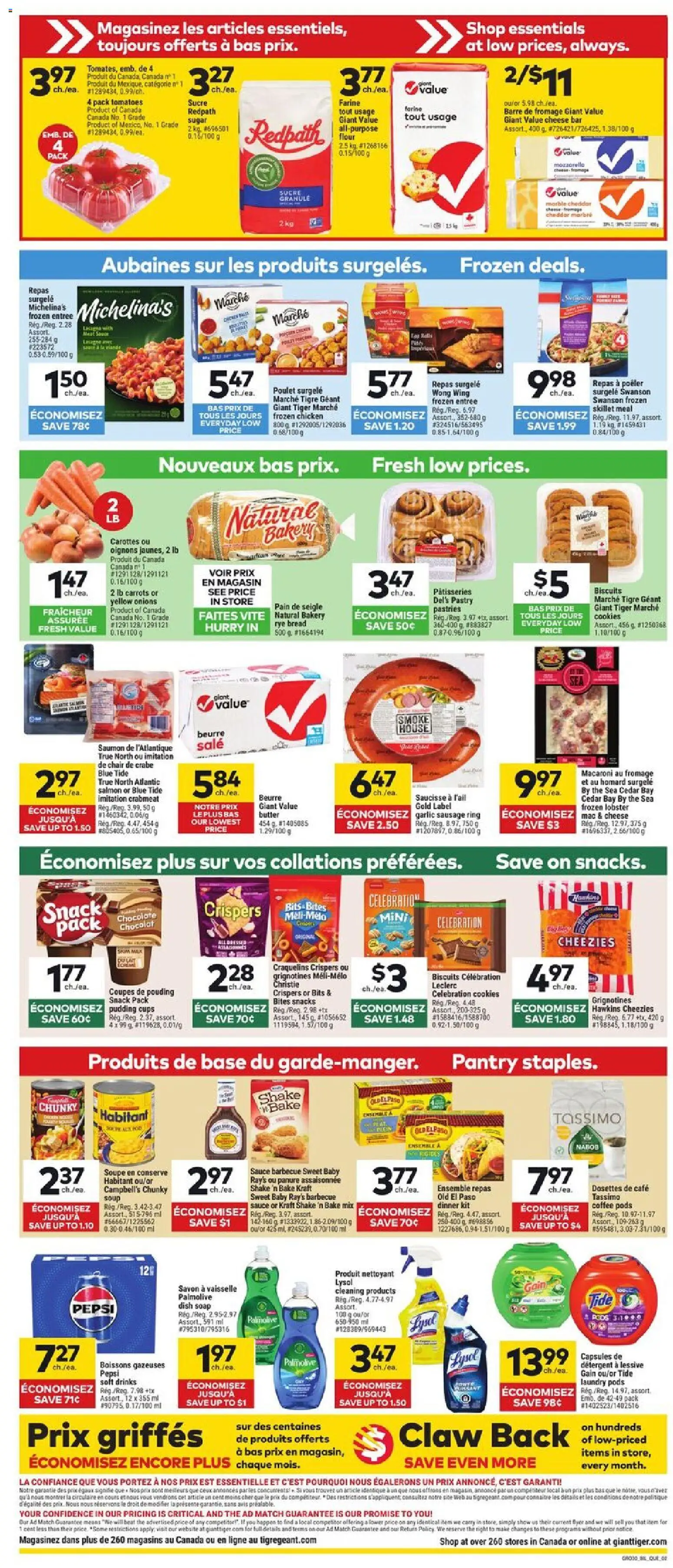 Giant Tiger flyer valid from 25.02.2026 | Page: 2 | Products: Cookies, Butter, Chocolate, Chicken