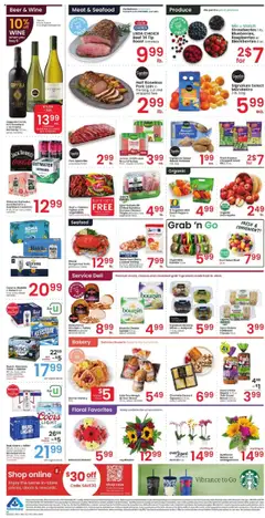 Albertsons Weekly Ad - valid from 20.08.2025 | Page: 4 | Products: Mandarins, Wine, Beef, Seafood