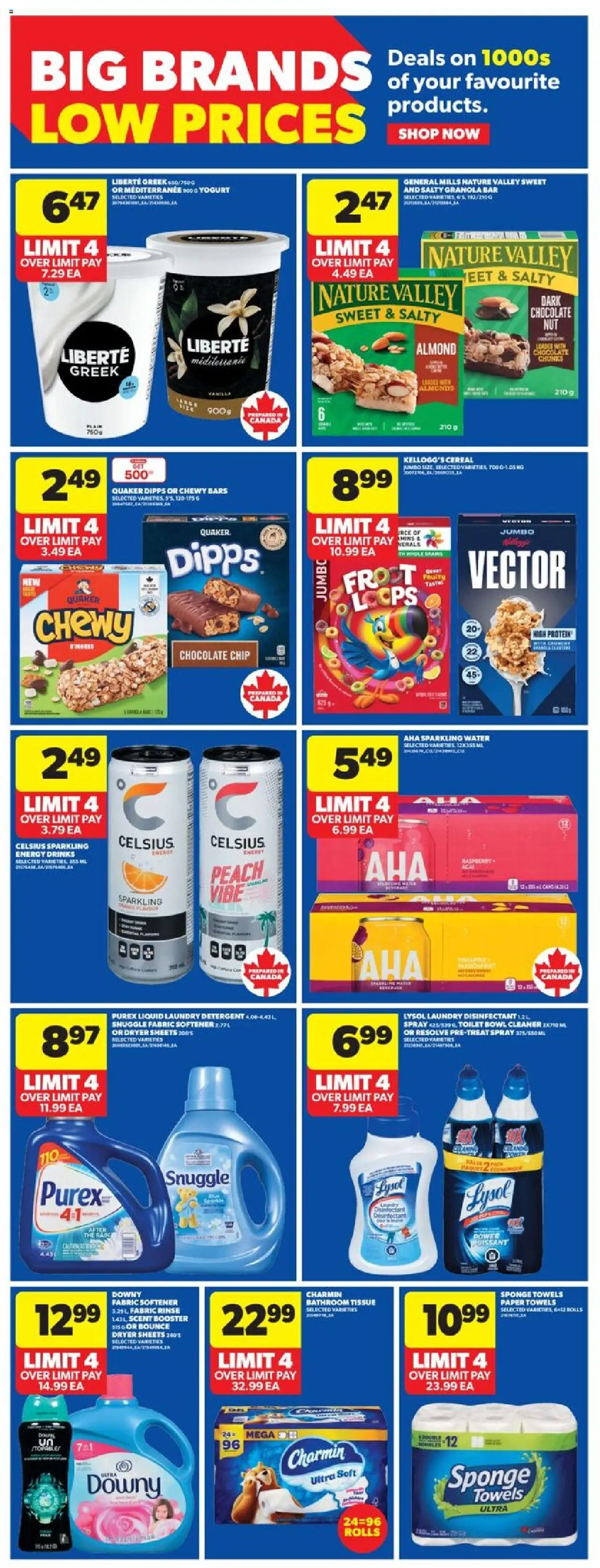 Real Canadian Superstore flyer valid from 21.08.2025 | Page: 26 | Products: Dryer, Sponge, Detergent, Chocolate
