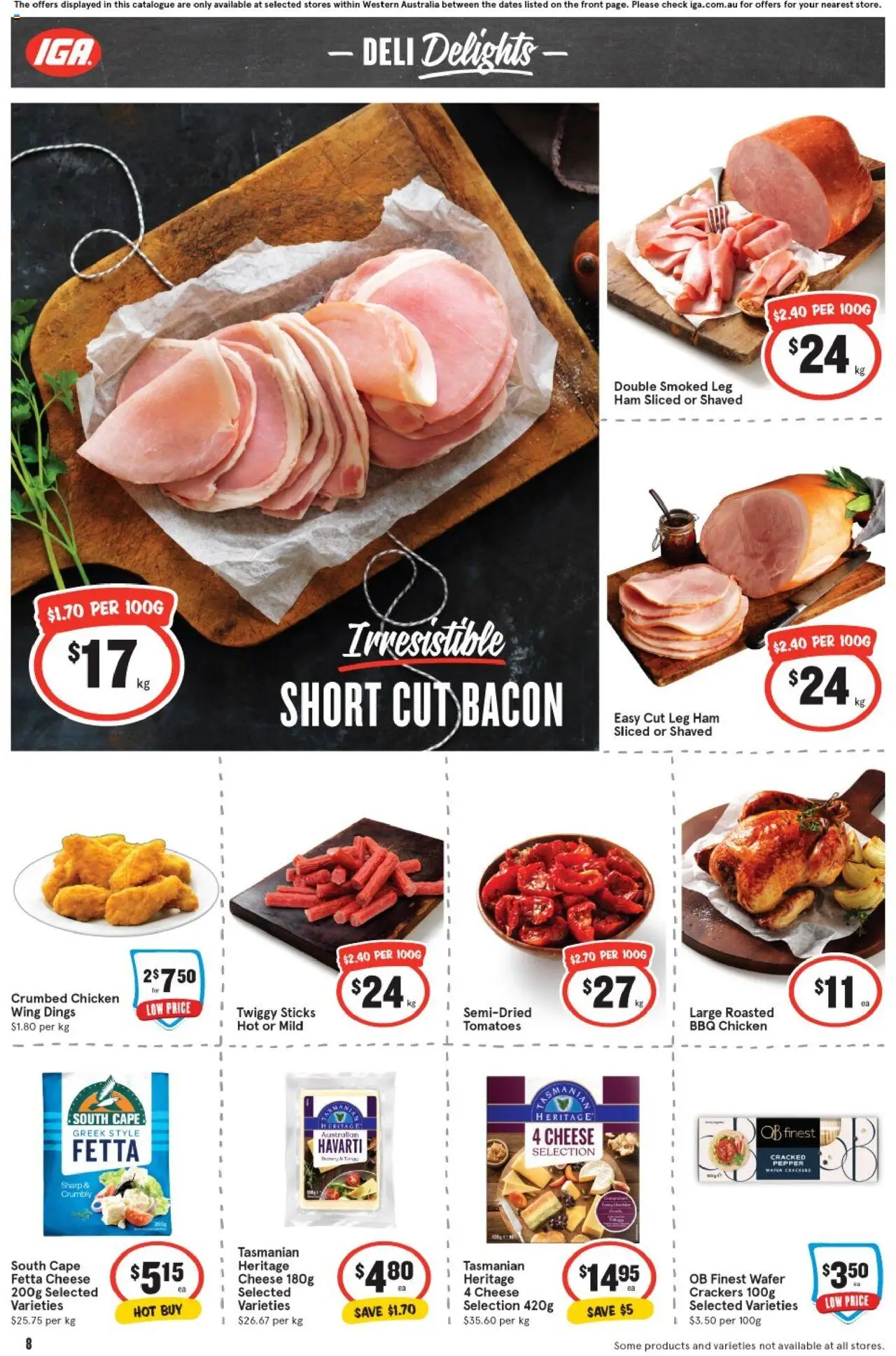 IGA catalogue - valid from 13.08.2025 | Page: 9 | Products: Crackers, Ham, Tomatoes, Pepper