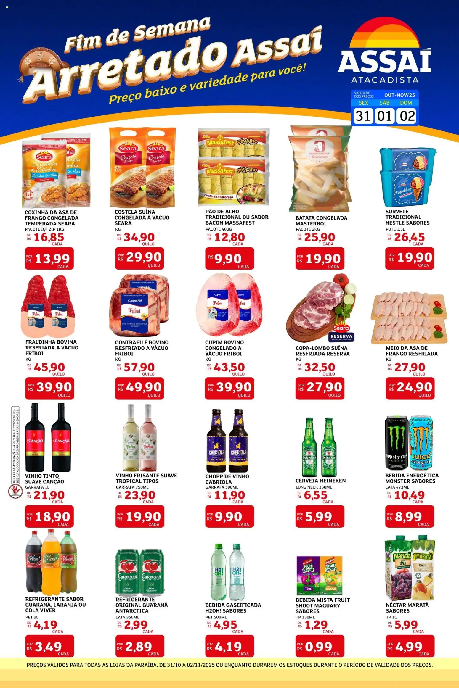 Assaí Atacadista Folheto - válido de 31.10.2025 | Página: 1 | Produtos: Cola, Sorvete, Refrigerante, Monster