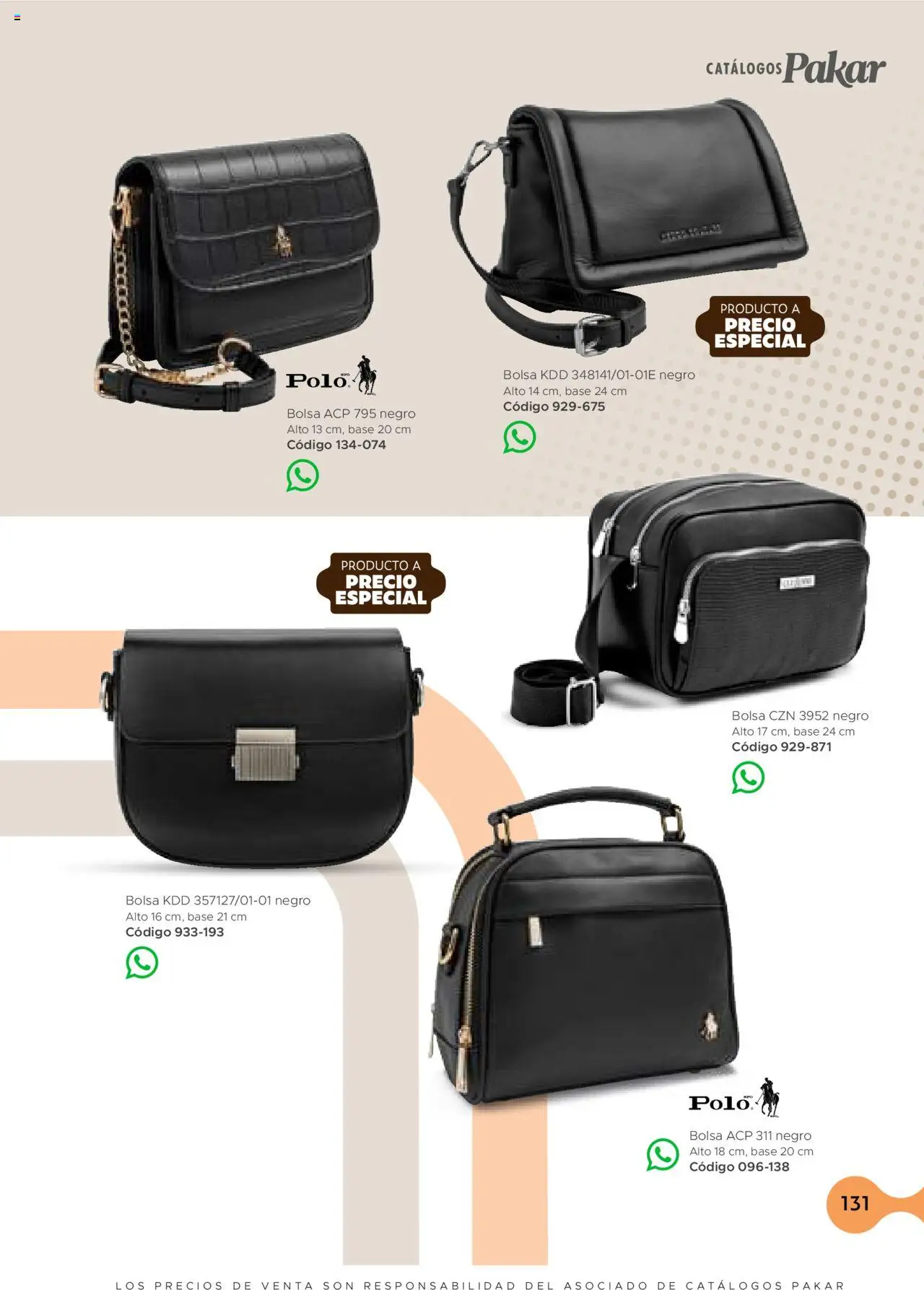 Nuevas ofertas de SC Pakar válidas en toda la República Mexicana desde el 24.07.2025. ¡Encuentra las mejores ofertas en SC Pakar Catálogo Ropa y Accesorios! | Página: 131 | Productos: Bolsa