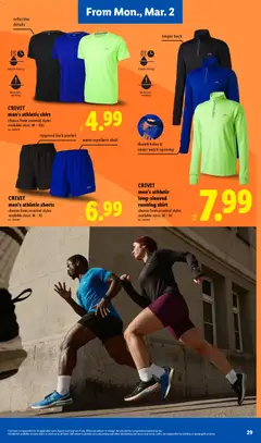 Preview of Lidl weekly ads valid from 25.02.2026 | Page: 29 | Products: Shirt, Shorts, Watch, Bag