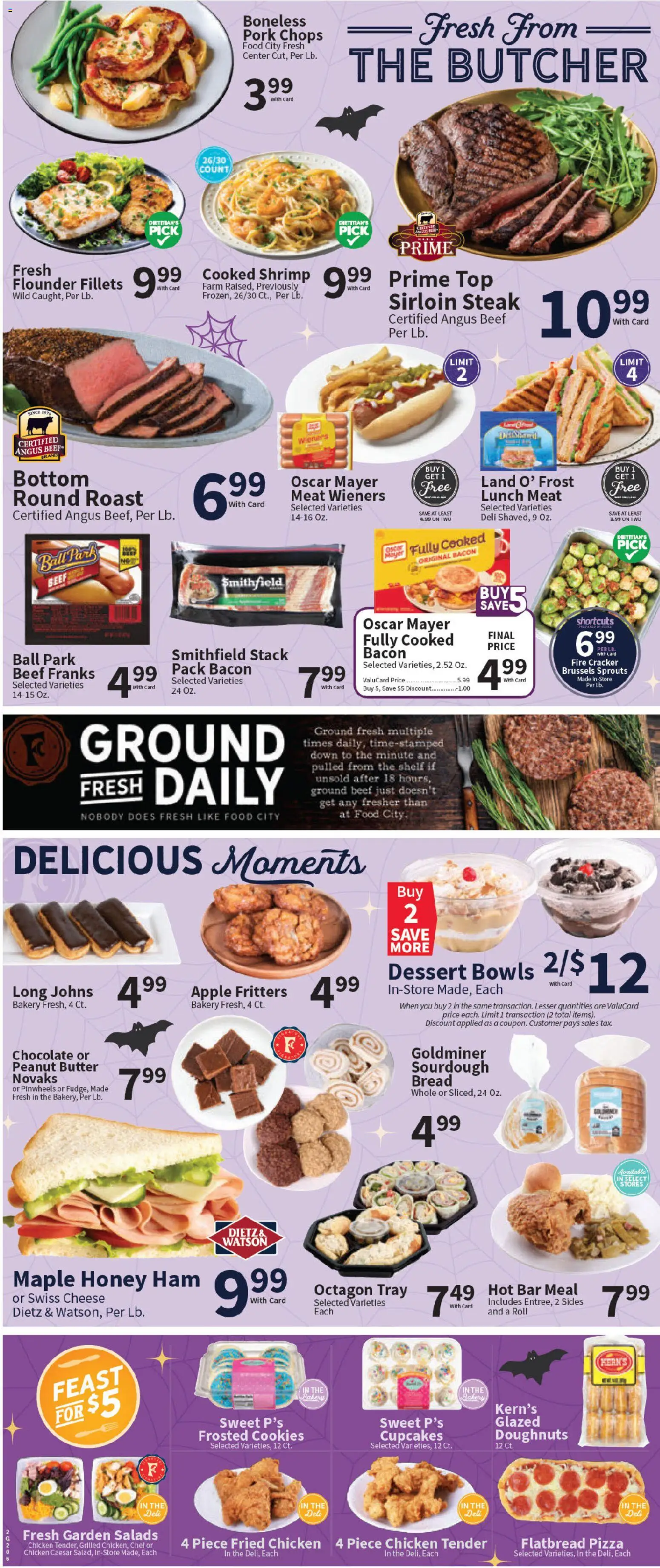 Food City Weekly Ad - valid from 29.10.2025 | Page: 4 | Products: Cheese, Bread, Chocolate, Beef