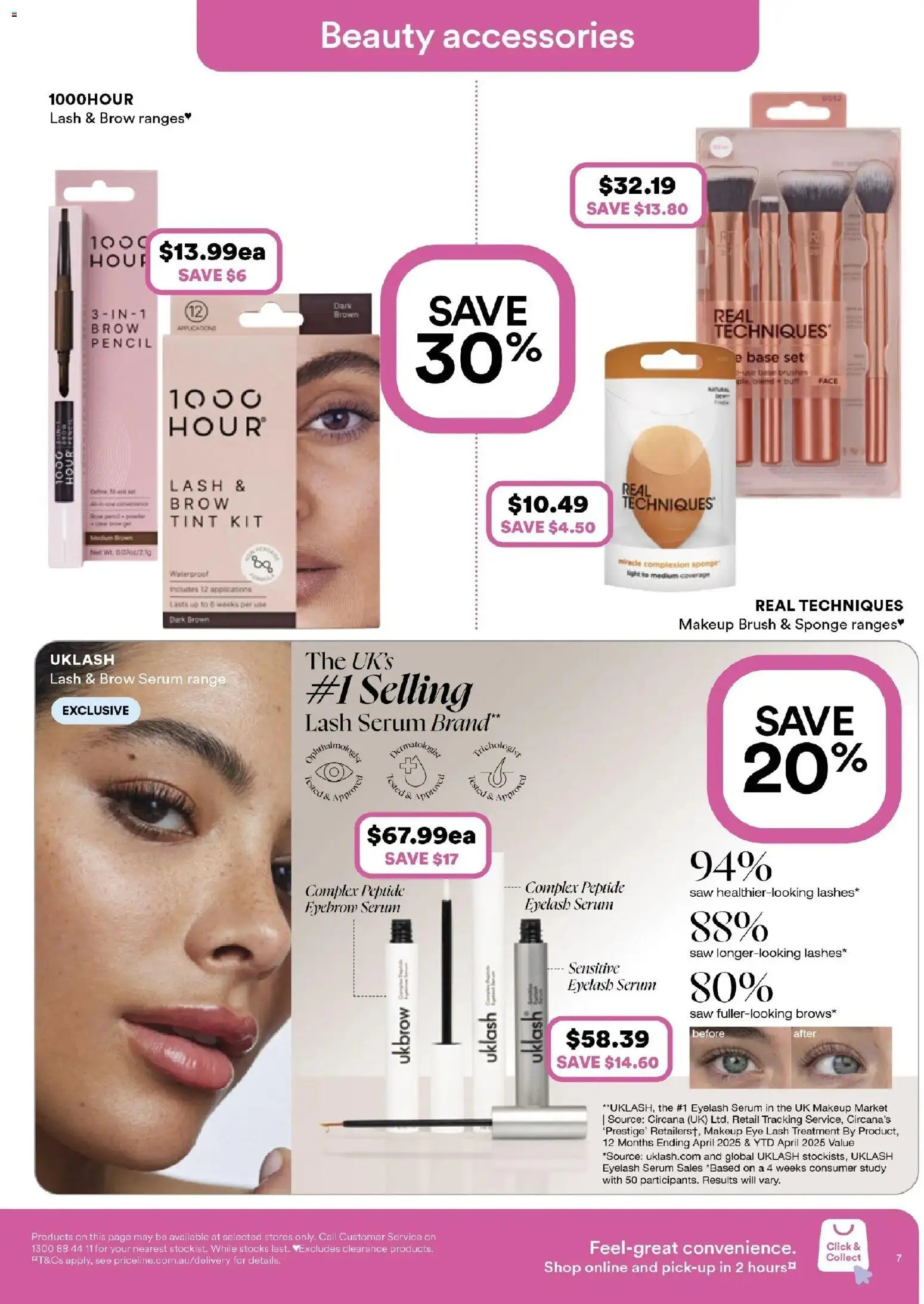 Priceline Pharmacy catalogue - valid from 19.02.2026 | Page: 7 | Products: Powder, Brush, Saw, Eyebrow