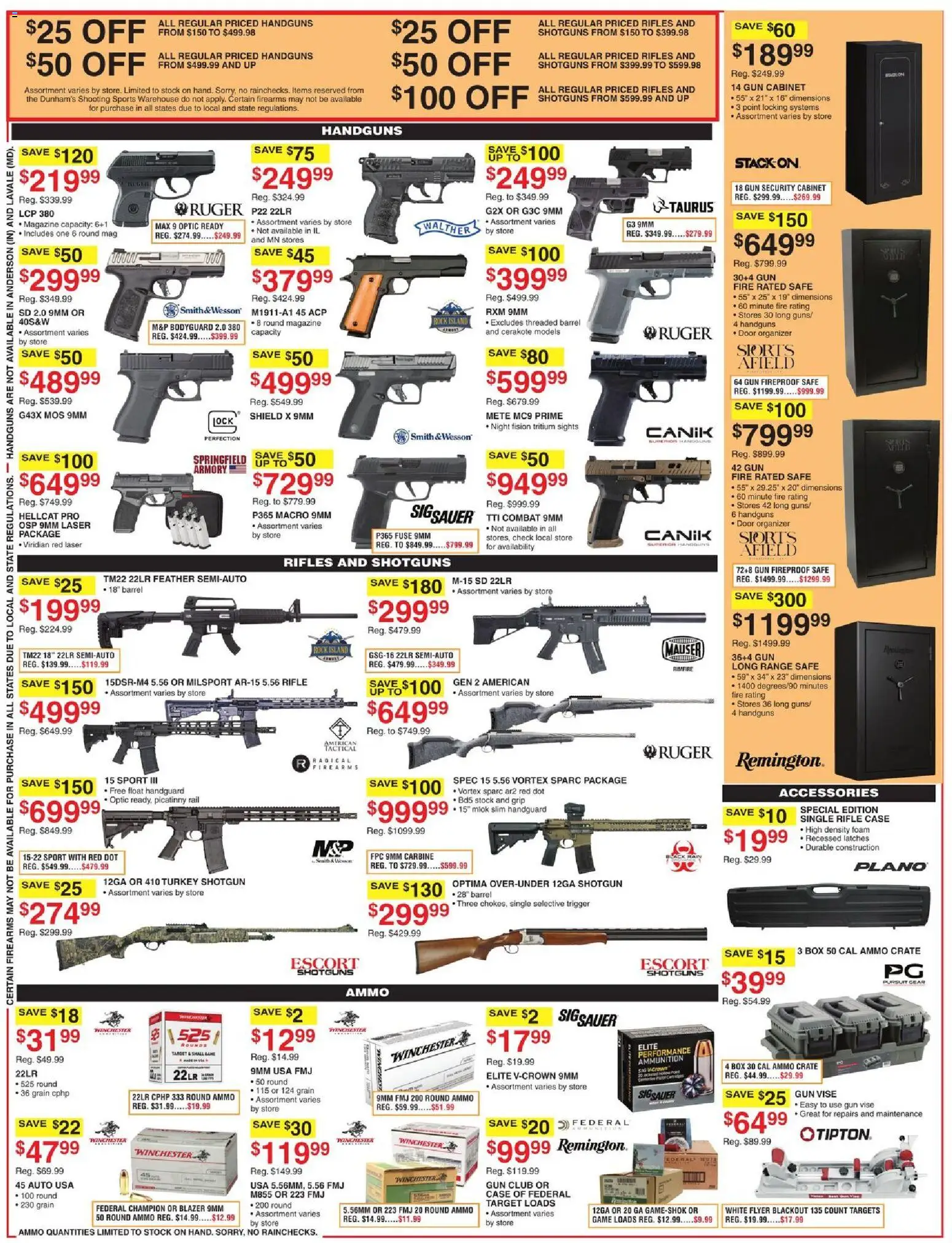 Dunham's Sports Weekly Ad - valid from 07.03.2026 | Page: 10 | Products: Safe, Case, Ammo, Rimfire