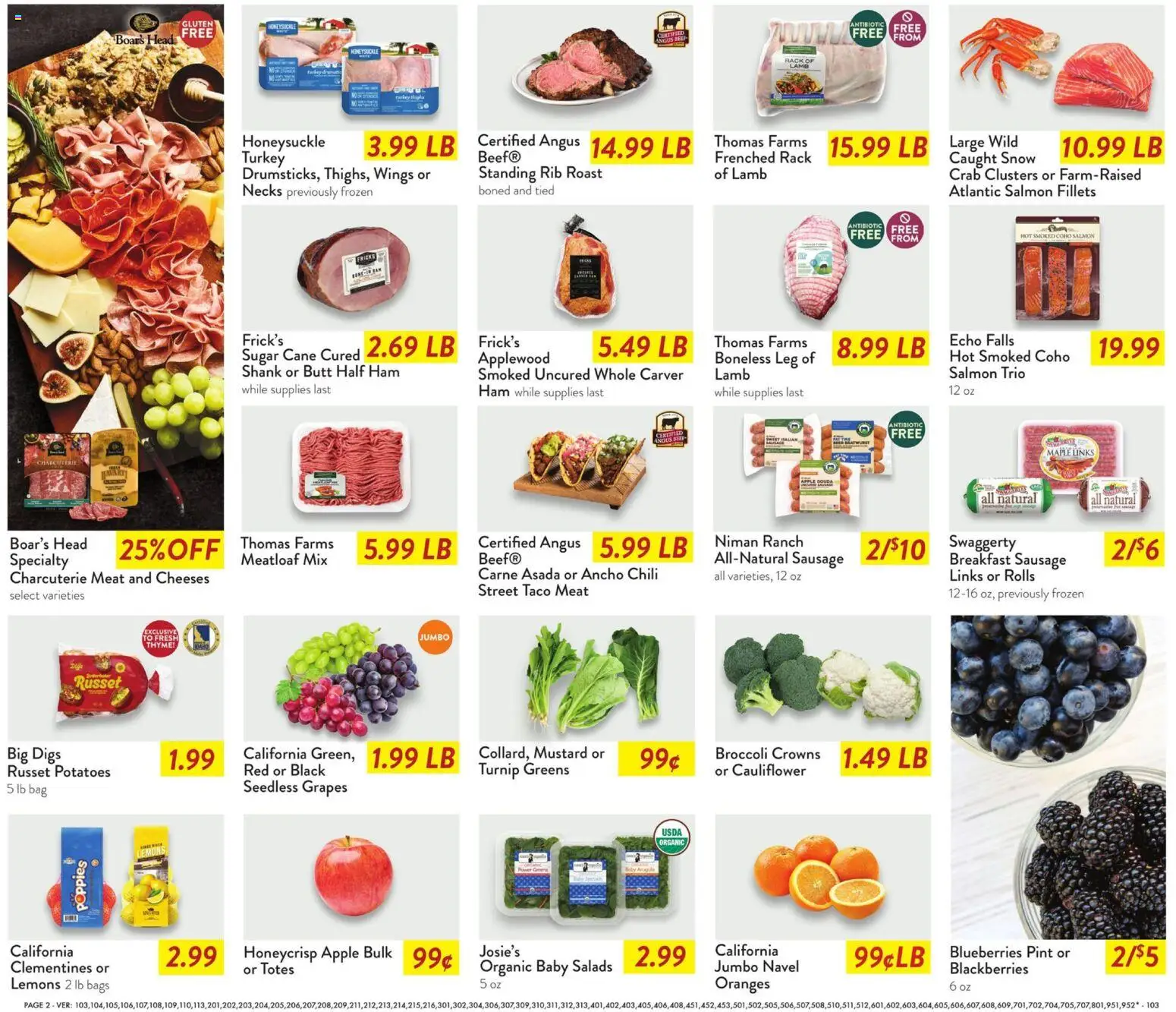 Fresh Thyme Weekly Ad - WI - valid from 19.11.2025 | Page: 5 | Products: Oranges, Beef, Sausage, Greens
