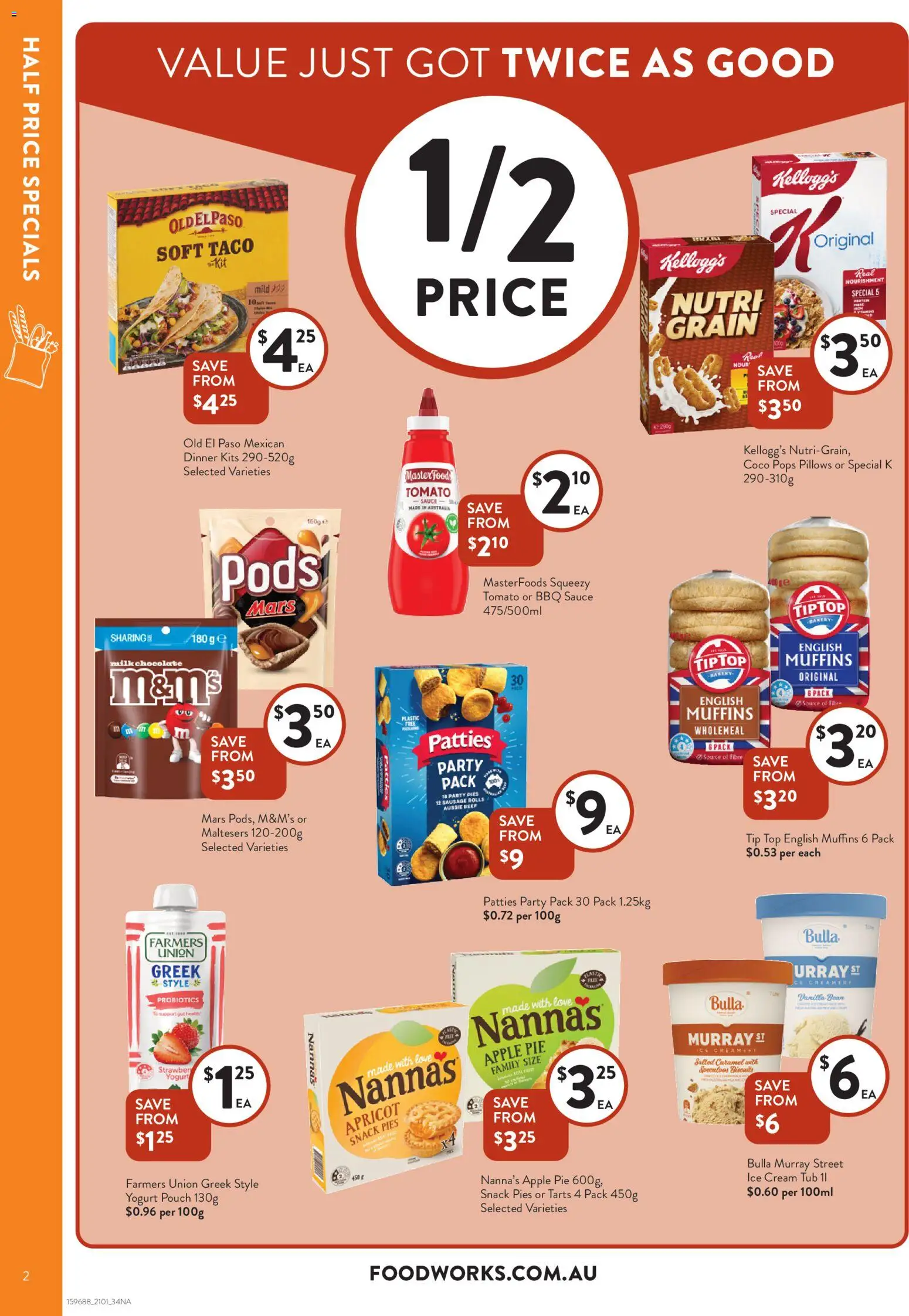 Foodworks catalogue - valid from 14.01.2026 | Page: 2 | Products: Kits, Muffins, Beef, Ice cream