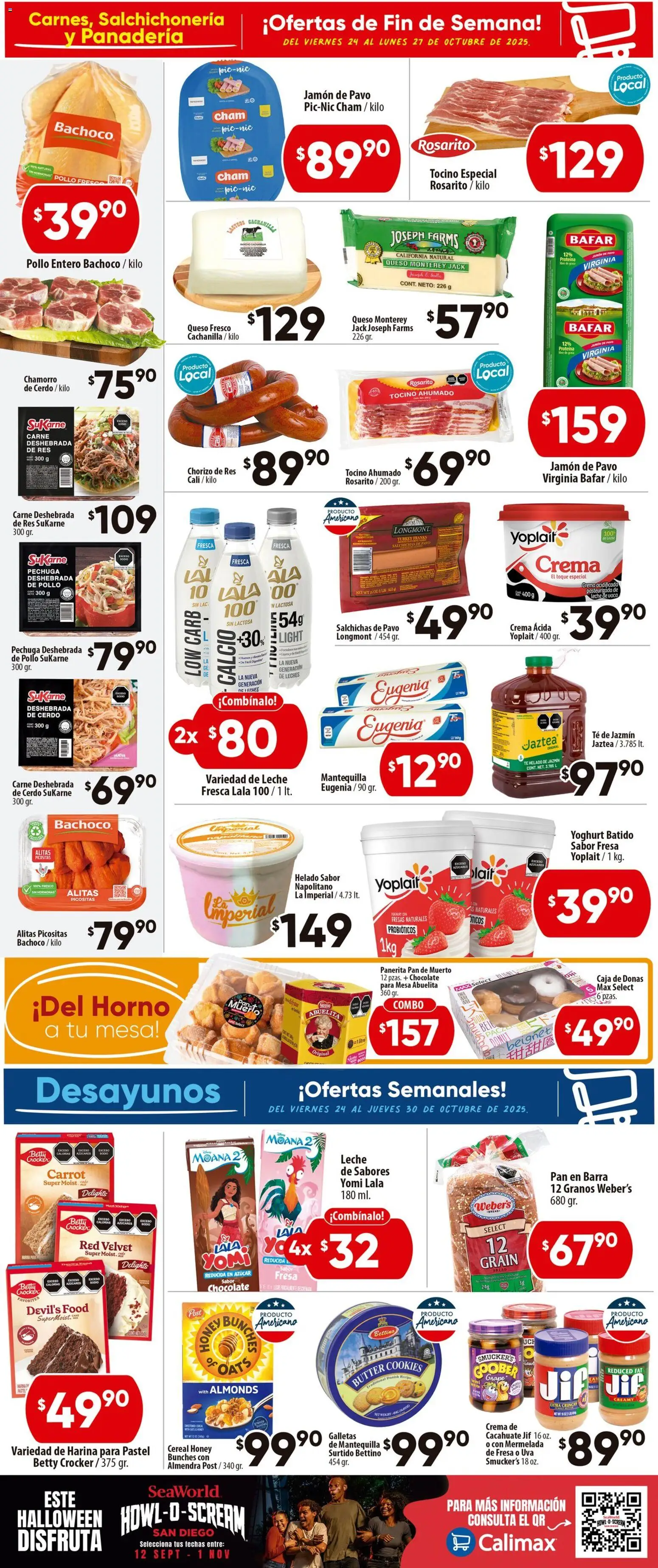 Nuevas ofertas de Calimax válidas en toda la República Mexicana desde el 24.10.2025. ¡Encuentra las mejores ofertas en Calimax - Folleto Mexicali! | Página: 2 | Productos: Horno, Leche, Fresas, Mesa
