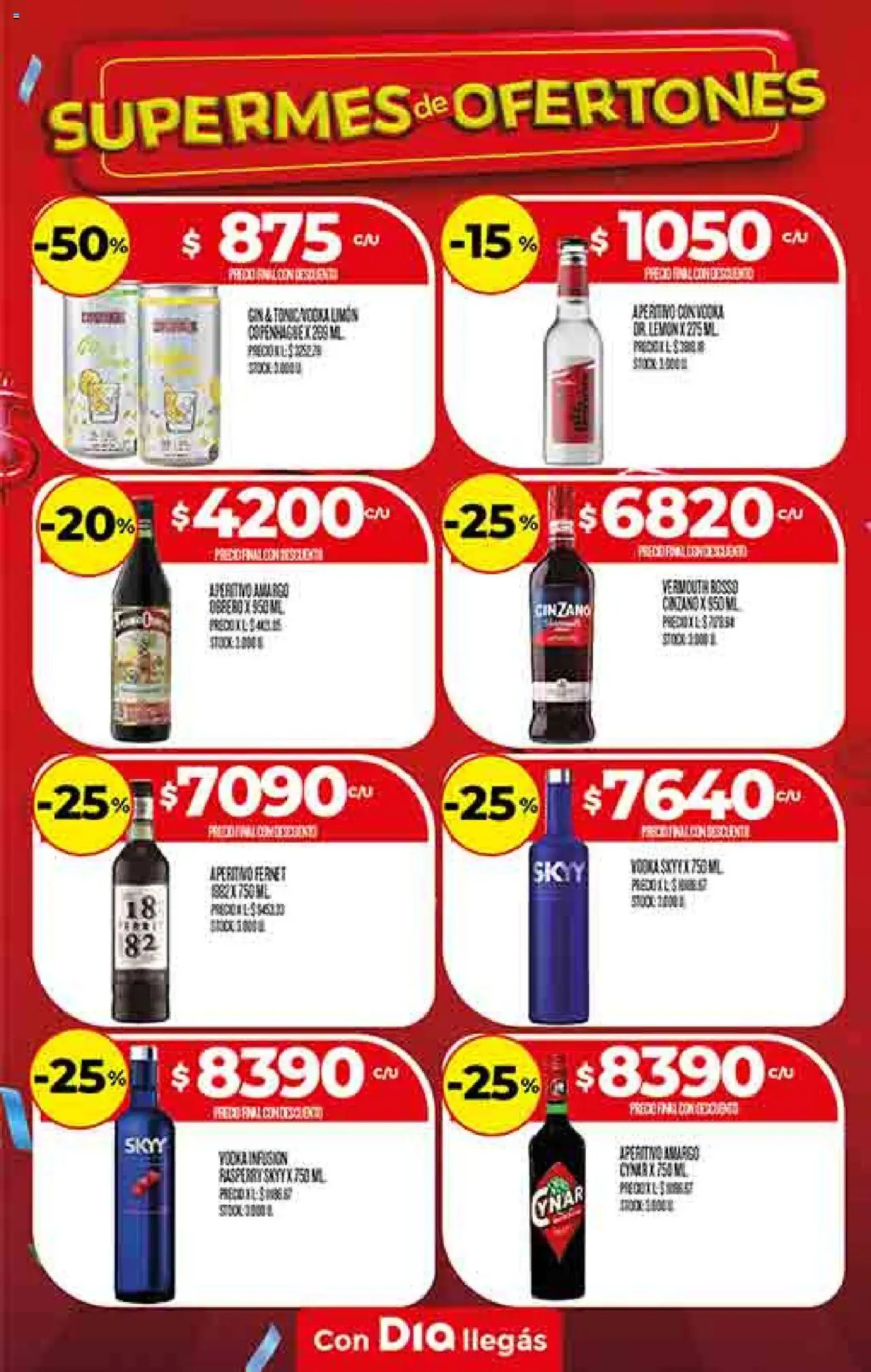 Supermercado DIA Ofertas - Salta y Jujuy │ válido desde el 08.10.2025 | Página: 19 | Productos: Gin, Fernet, Limón