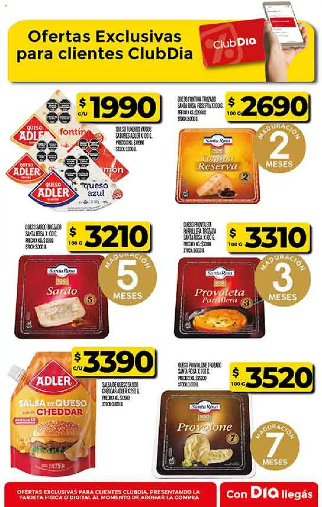 Supermercado DIA Ofertas │ válido desde el 06.08.2025 | Página: 43 | Productos: Queso