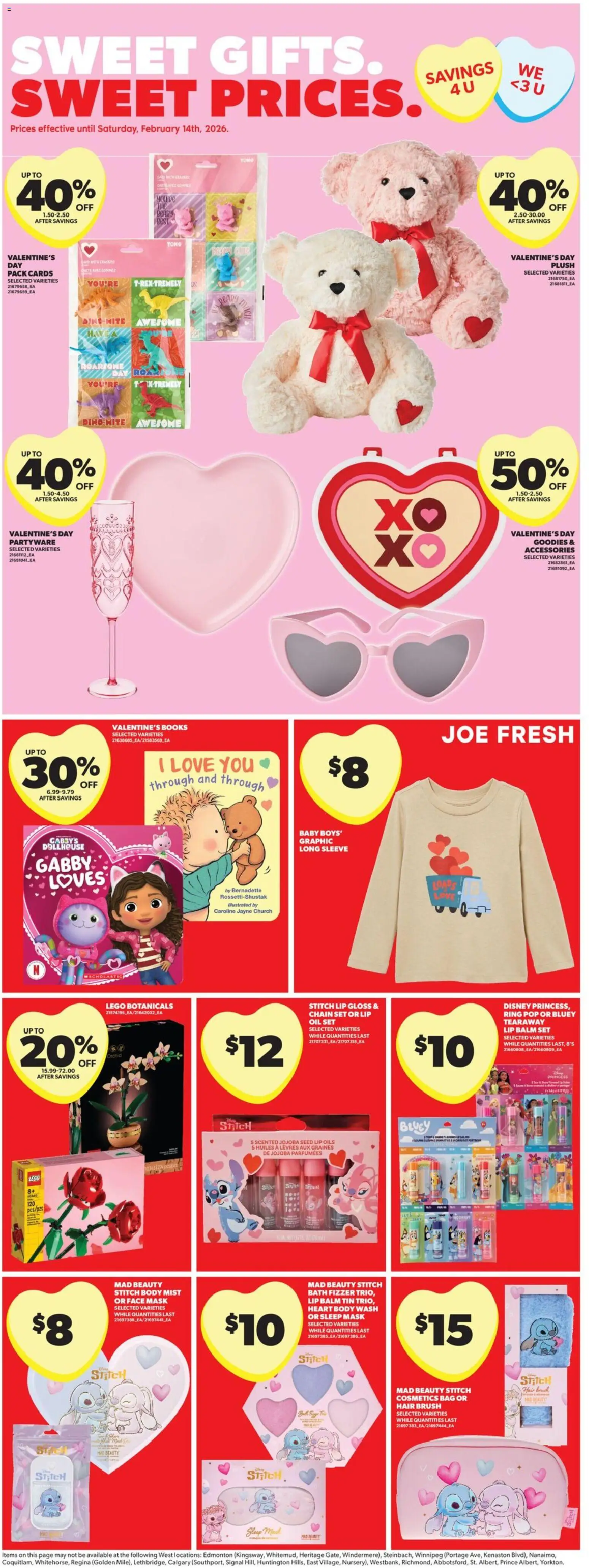 Real Canadian Superstore flyer valid from 12.02.2026 | Page: 8 | Products: Bag, Brush, Lip gloss, Face mask